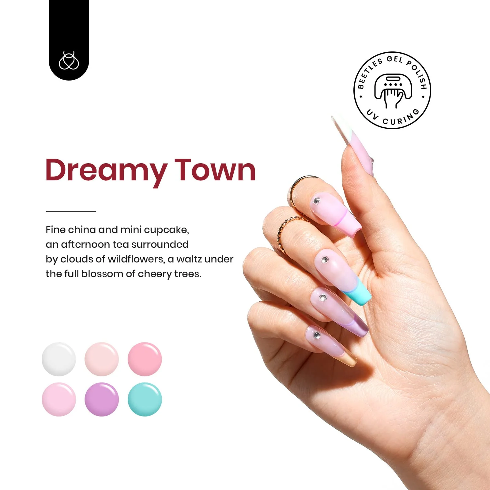 Dreamy Town - 20 Gel Colors Set with Top and Base Coat (5ml/Each) Spring Nails - Image 3