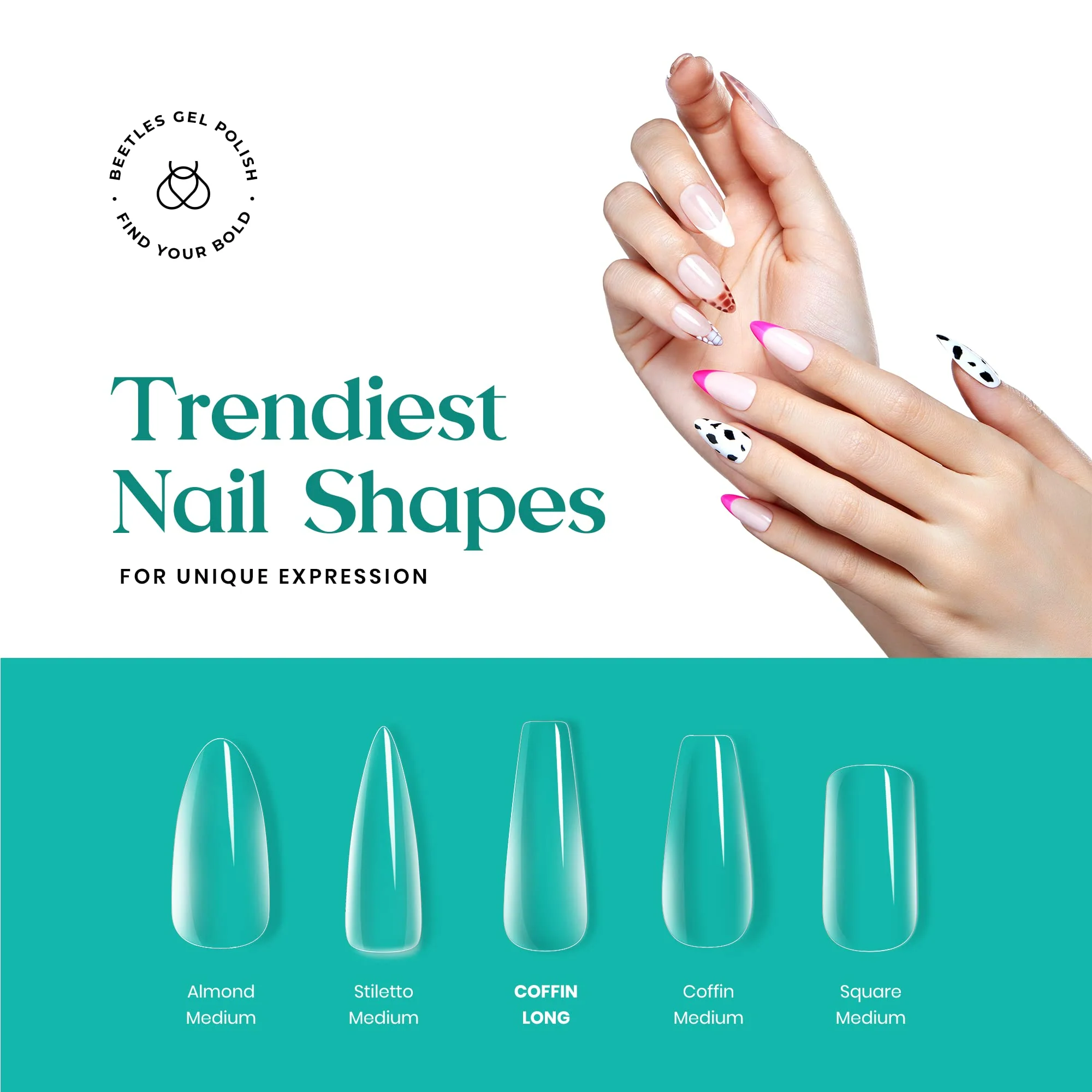 240pcs Medium Almond Pre-shaped Tips Nail Extension Kit #038 - Image 6