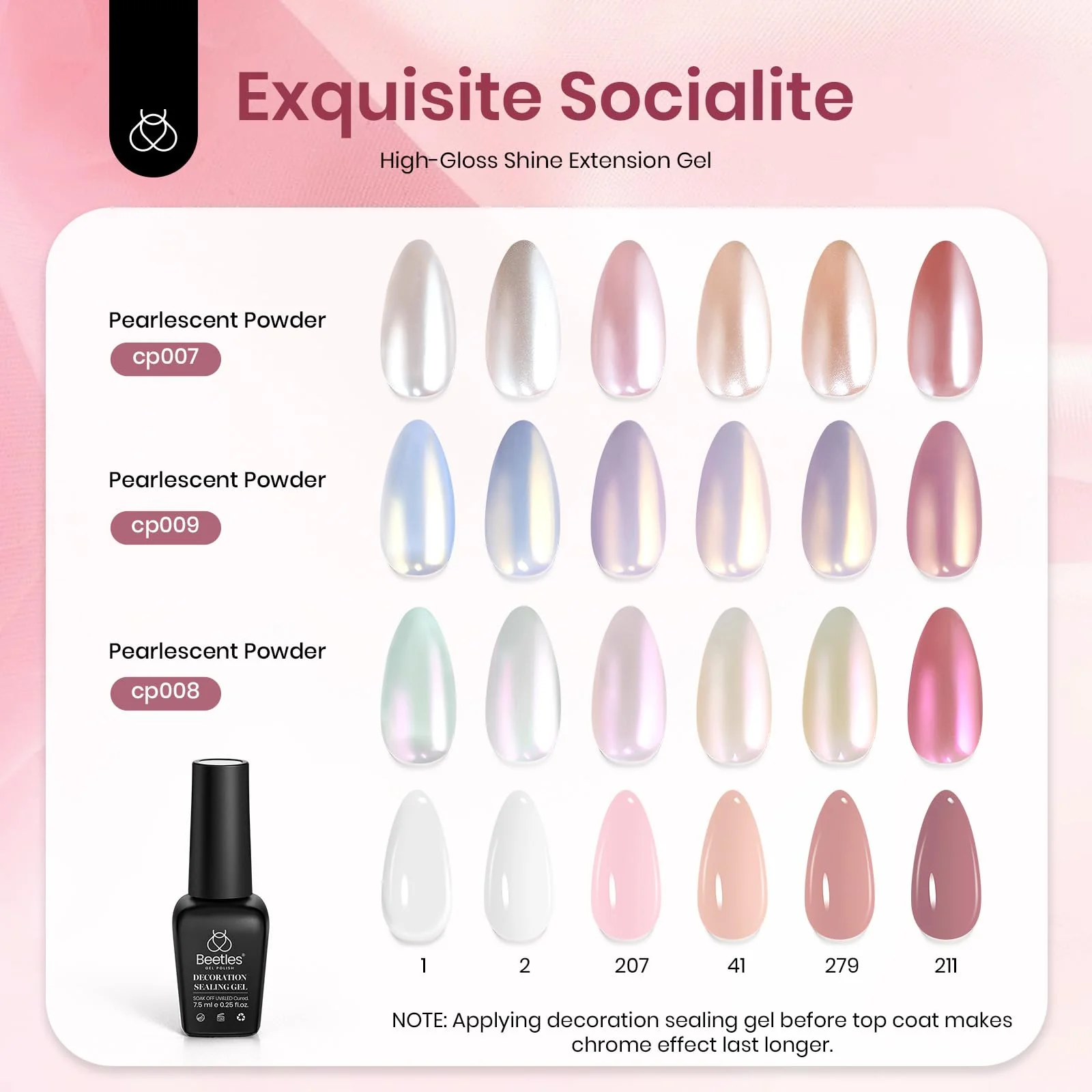 Exquisite Socialite - 6 Colors Nail Extension Gel (each 15g) - Image 6