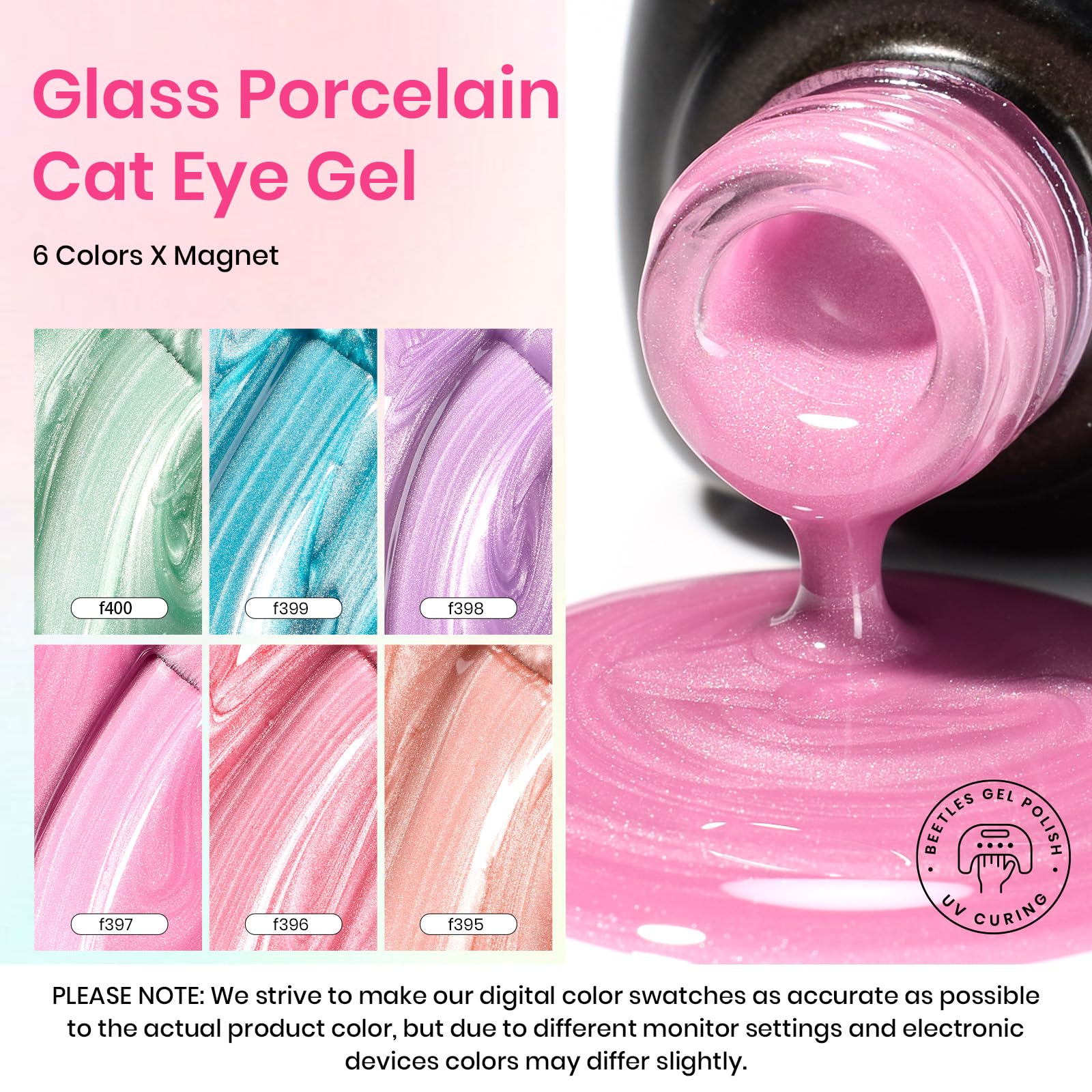 Fairy Garden  Cat Eye Spring Nails 6 Colors Gel Polish Set - Image 3