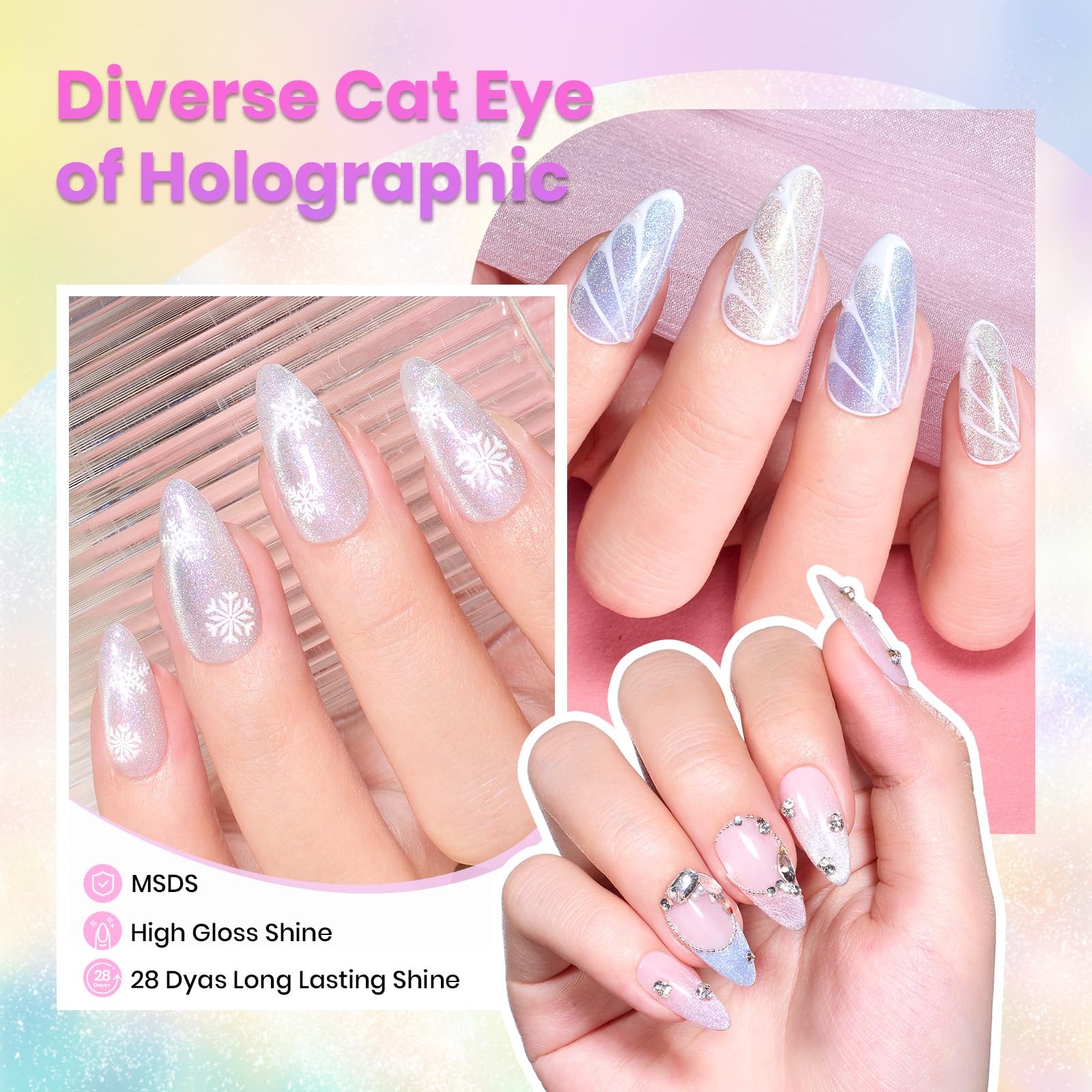 Fairy's Descent - Chameleon Cat Eye Spring Nails 6 Colors Gel Polish Set - Image 5