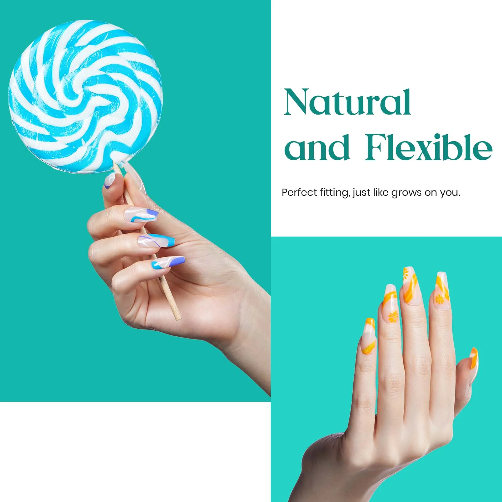 Medium Coffin Pre-shaped Nail Gelly Tips-500pcs #062 - Image 5