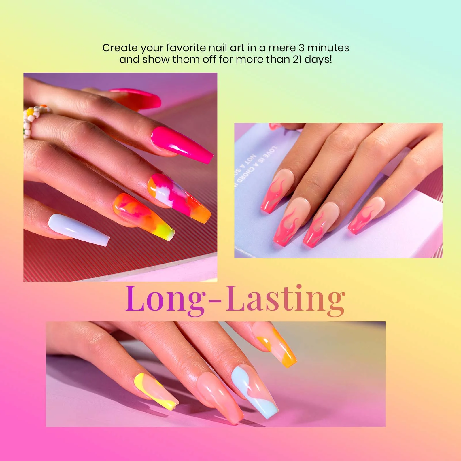 Neon City - 20 Gel Colors Set with Top and Base Coat (5ml/Each) - Image 3