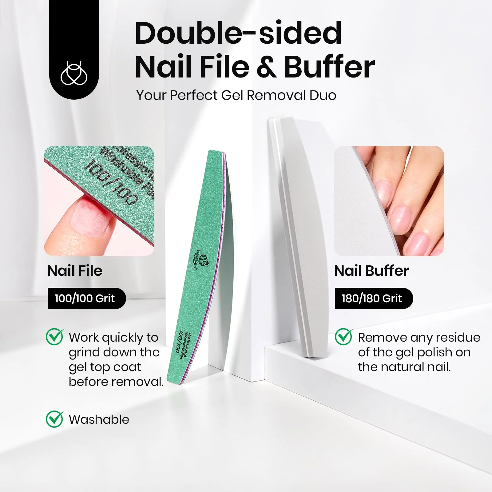 Gel Polish Remover Kit: 450 Lint Free Nail Wipes, 10 Remover Clips, Cuticle Oil, Pusher, Nail File - Image 4