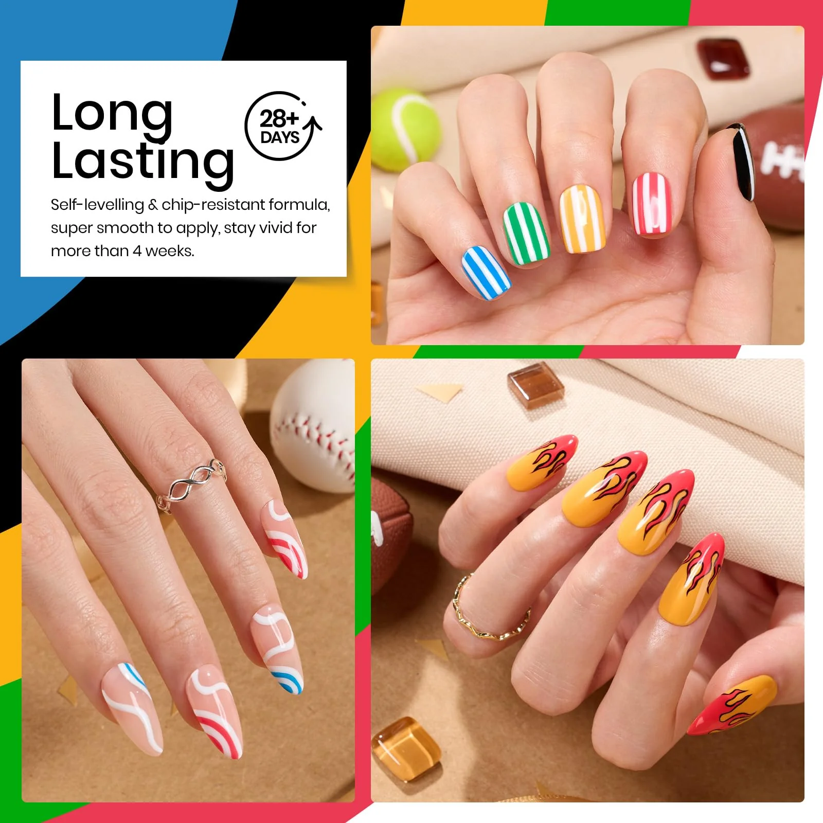 Go for Gold | 6 Colors Gel Polish Set Spring Nails - Image 6