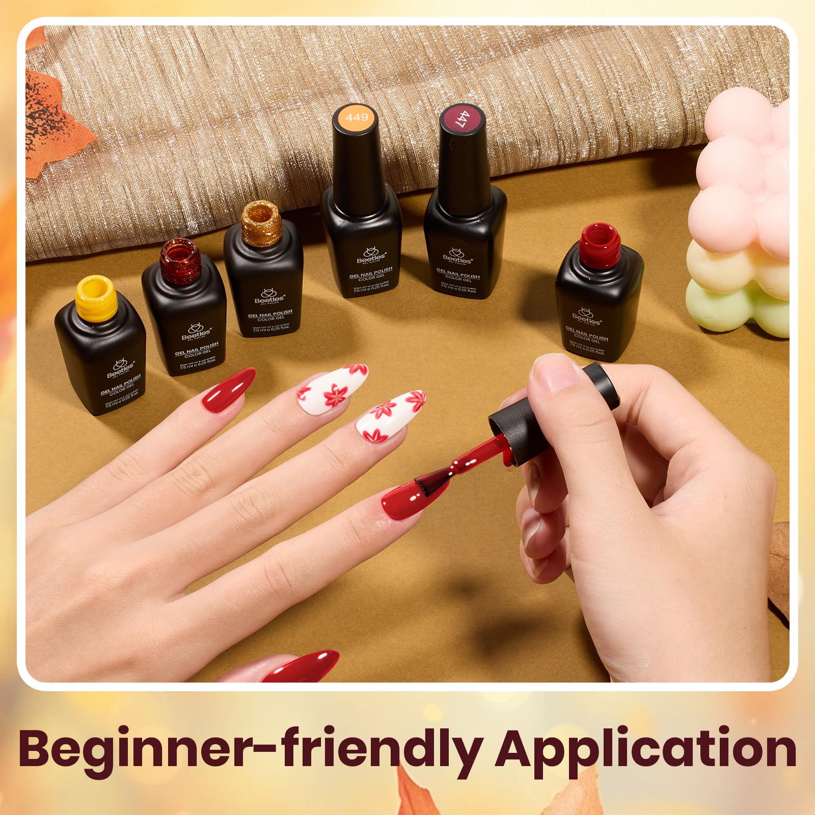 Golden Blessing - 6 Colors Fall Gel Nail Polish Set Kit - Image 6