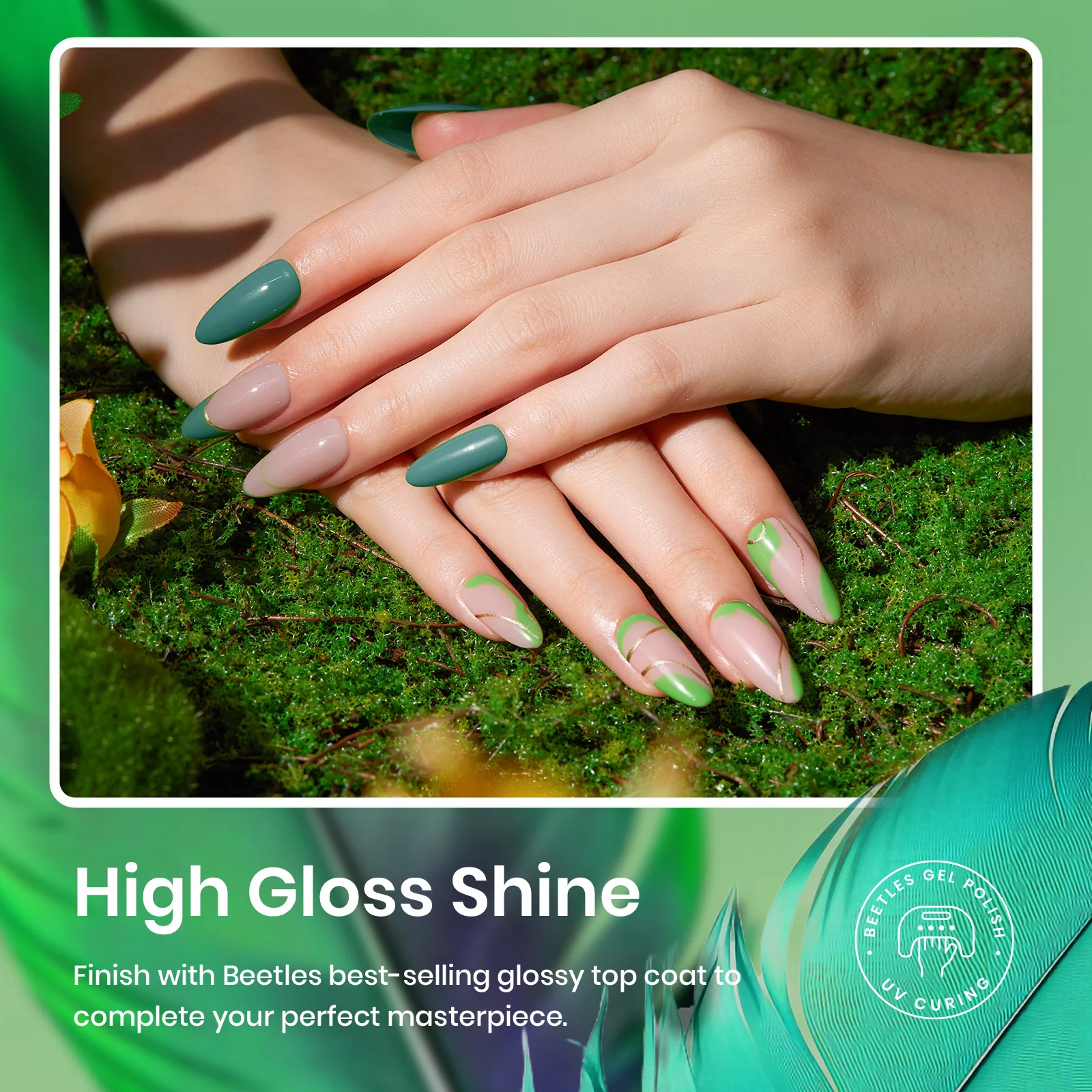 Avocados in Emerald Canopy | 6 Colors Gel Polish Set - Image 4