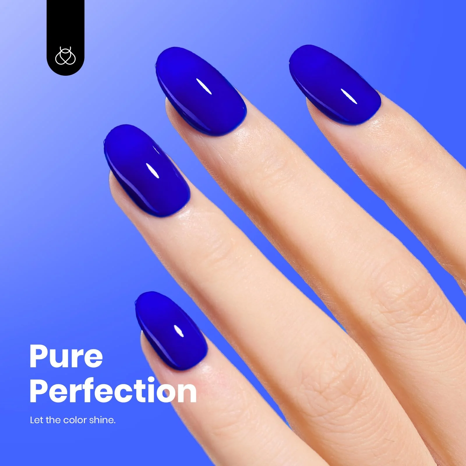 Hema - Free Eternal Blue Winter Nails- 15ML Full Size Royal Blue Gel Polish Nail - Image 5