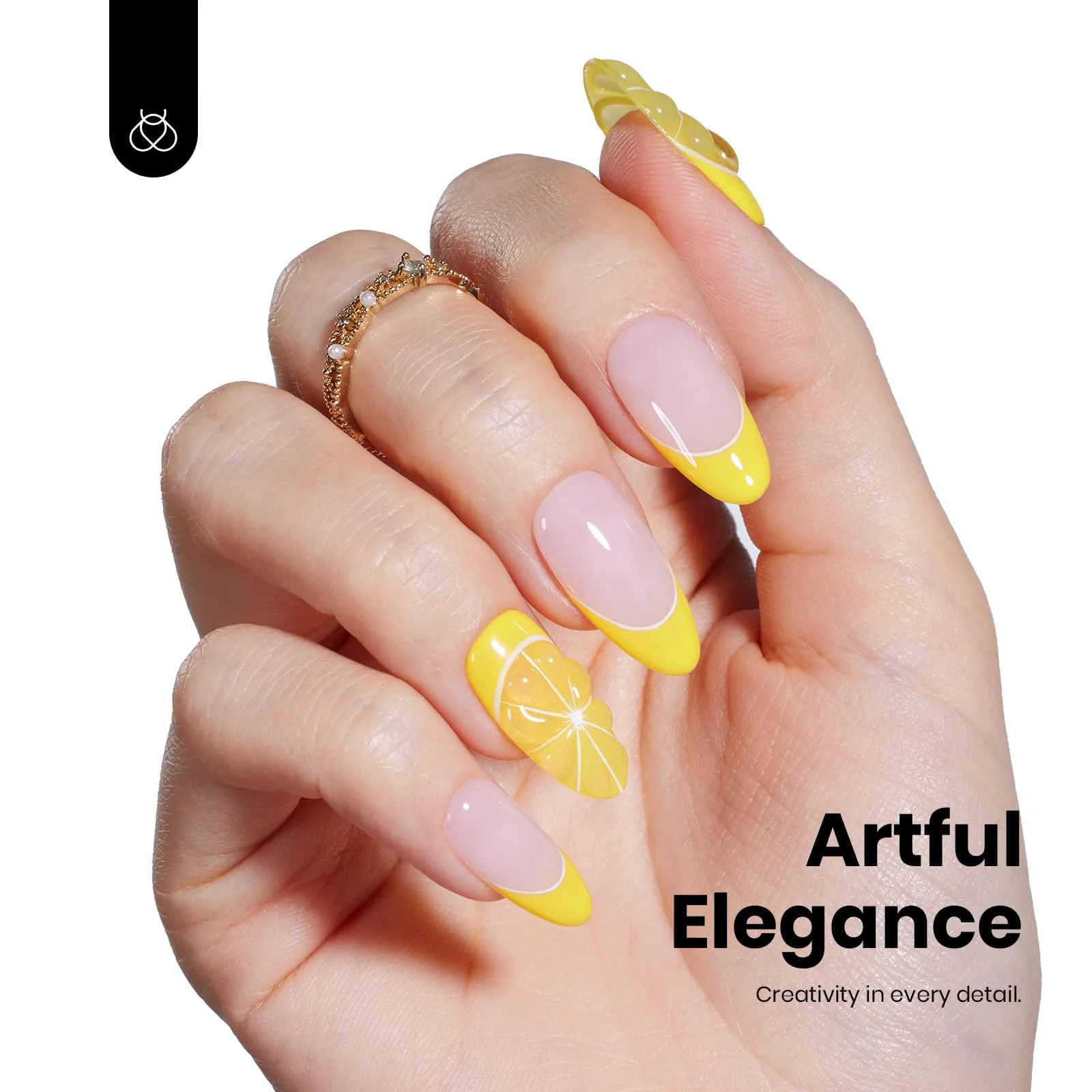 Hema Free High Gloss Yellow Summer Sunrise Glow Gel Polish 15ml - Image 5