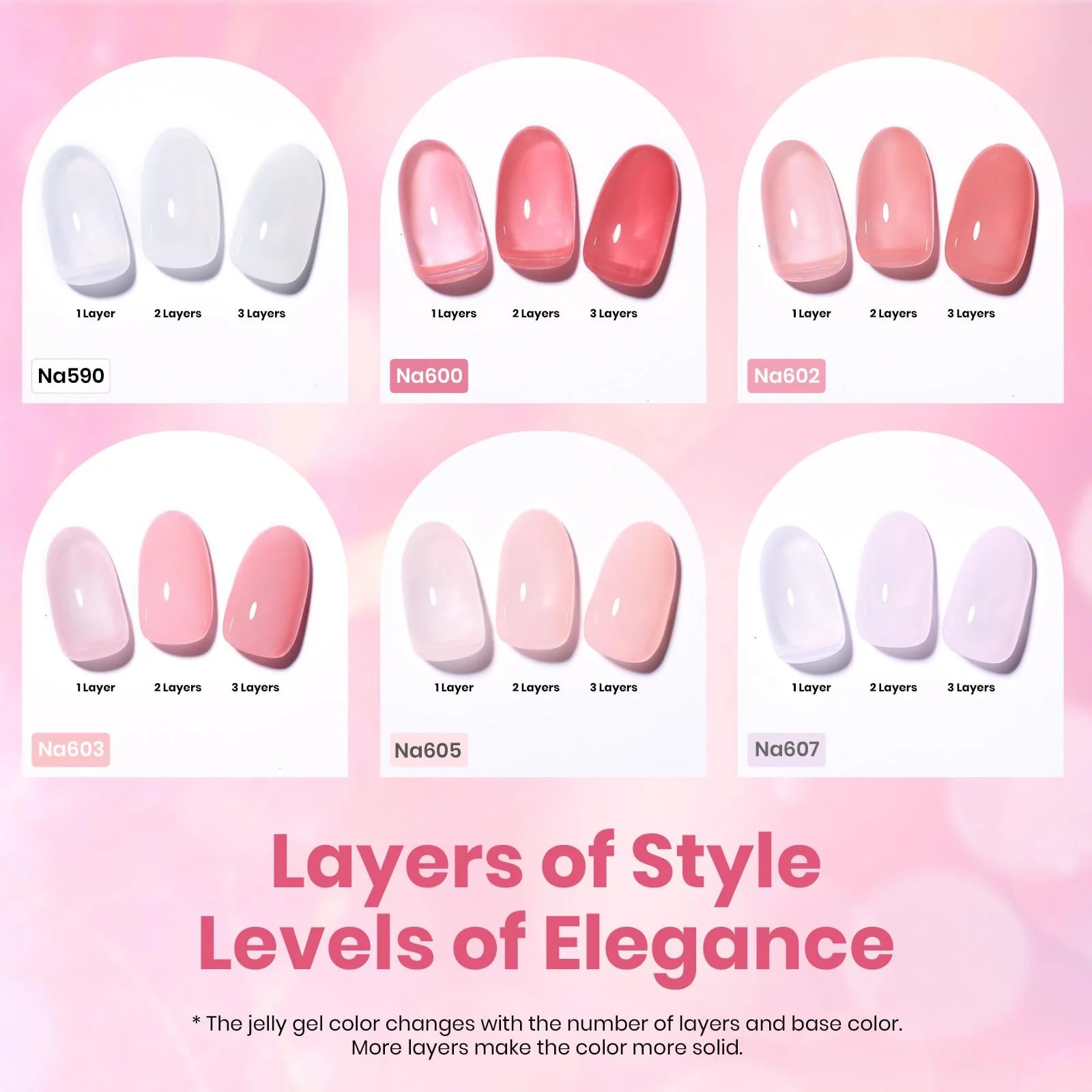 Hema-free Peachy Cream | Colorful Bottle 6 Color Each 15ml  Gel Polish - Image 4