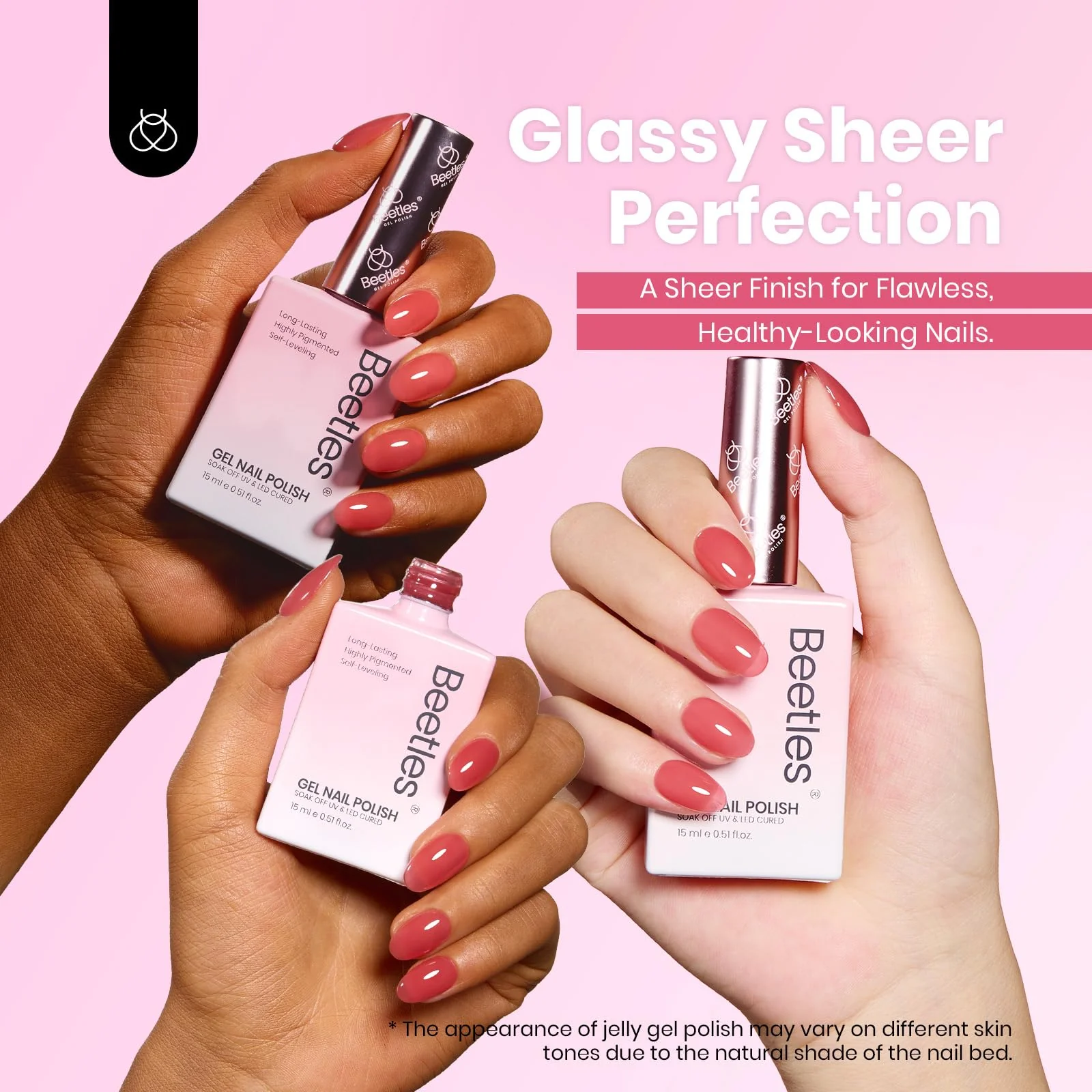 Hema-free Peachy Cream | Colorful Bottle 6 Color Each 15ml  Gel Polish - Image 7