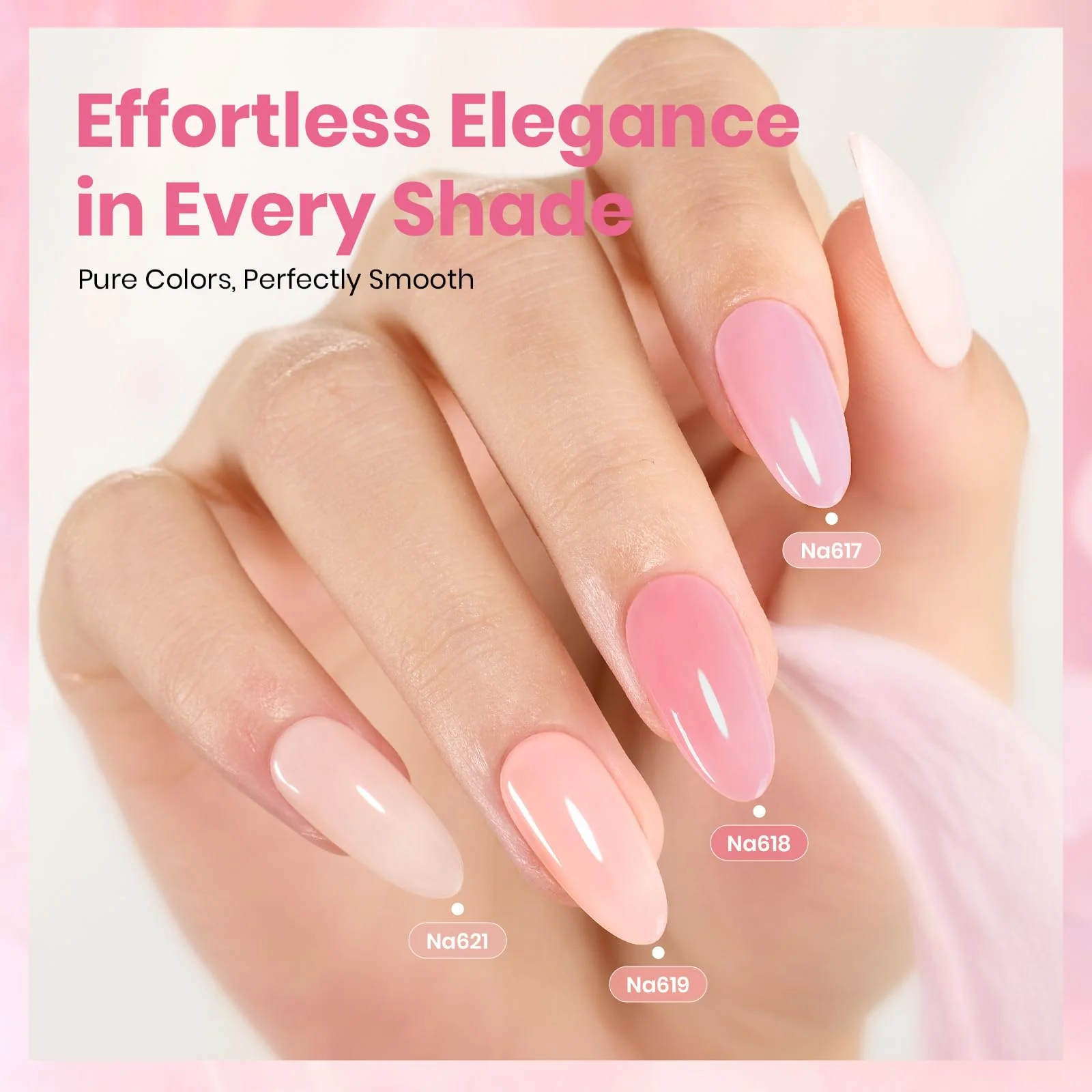 Hema-free Pink Romance | Spring Nails Colorful Bottle 6 Color Each 15ml  Gel Polish - Image 3