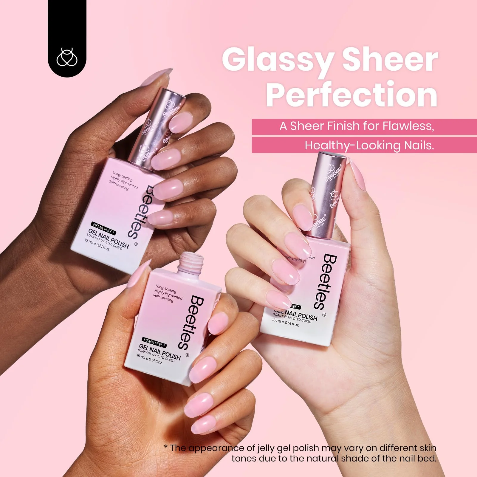 Hema-free Pink Romance | Spring Nails Colorful Bottle 6 Color Each 15ml  Gel Polish - Image 6