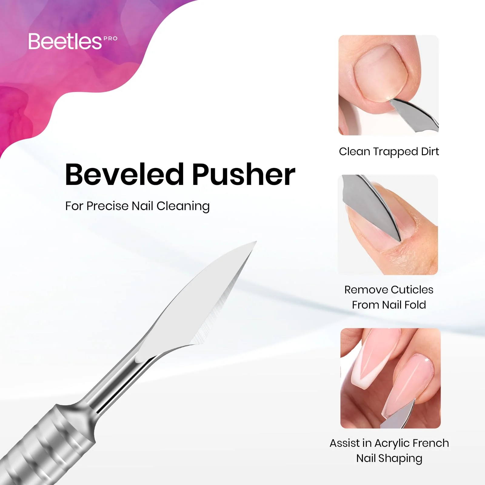 Horseshoe (11mm) and Angled Blade (13mm) for Precise Cuticle Beetles Nippers Professional Trimmer - Image 4