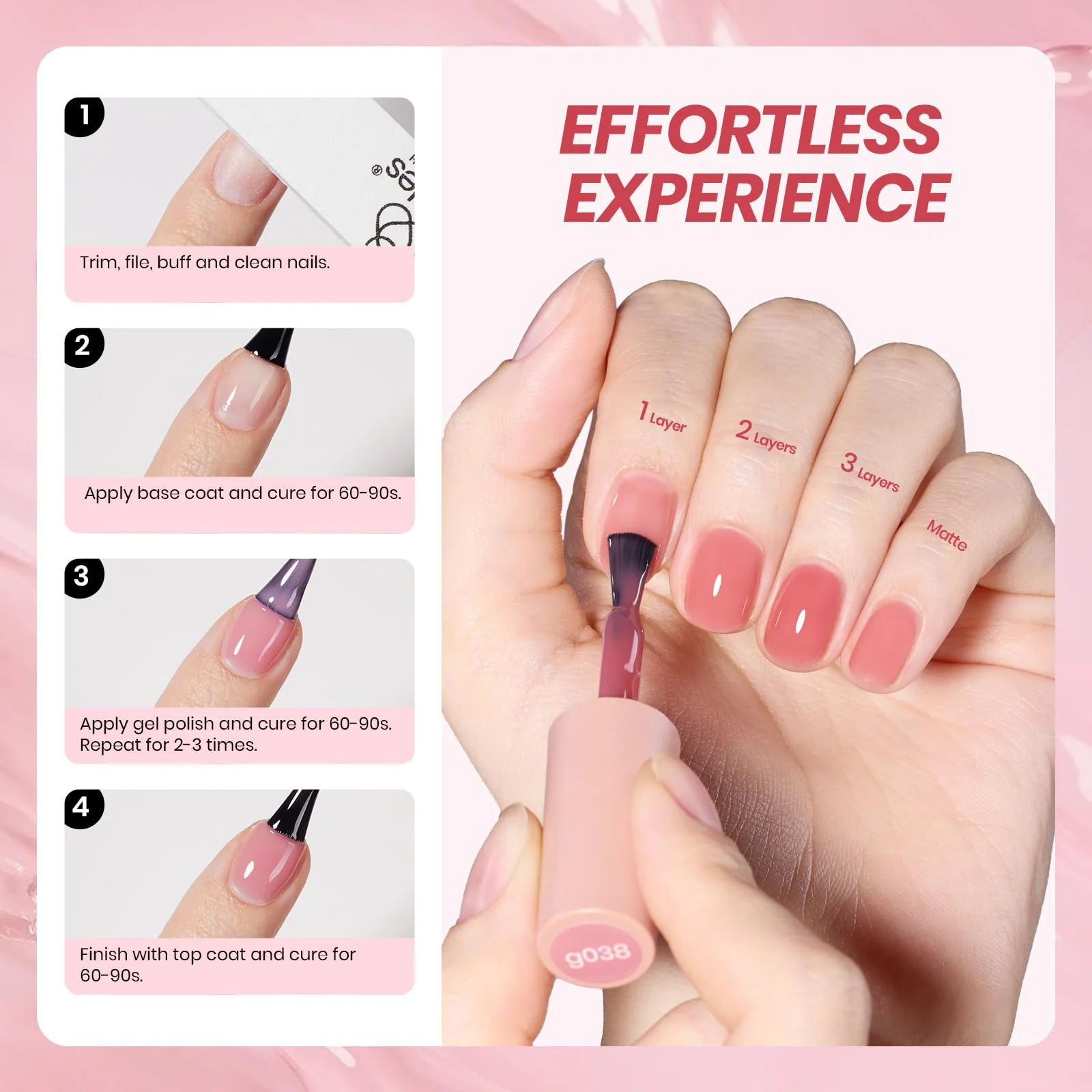 Juicy Shine Jelly Set - 6 Colors Gel Nail Polish Set - Image 5