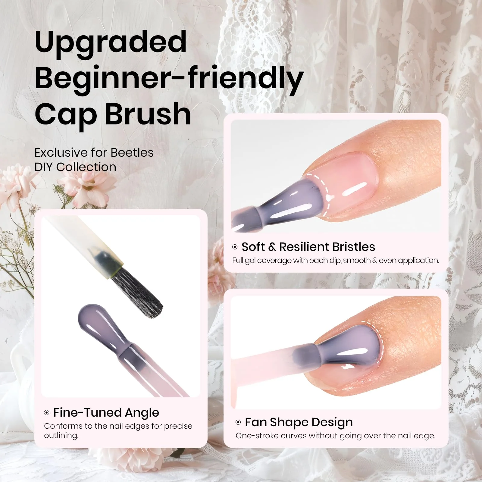 Lace Poem | 3 Colors with All-Inclusive Nail Art Essentials Kits Larger Capacity Spring Nails - Image 3
