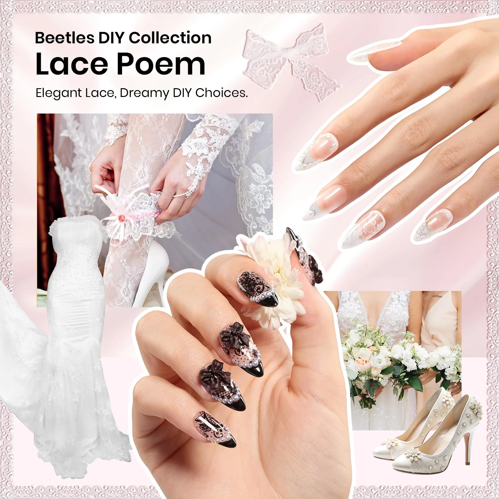 Lace Poem | 3 Colors with All-Inclusive Nail Art Essentials Kits Larger Capacity Spring Nails - Image 4
