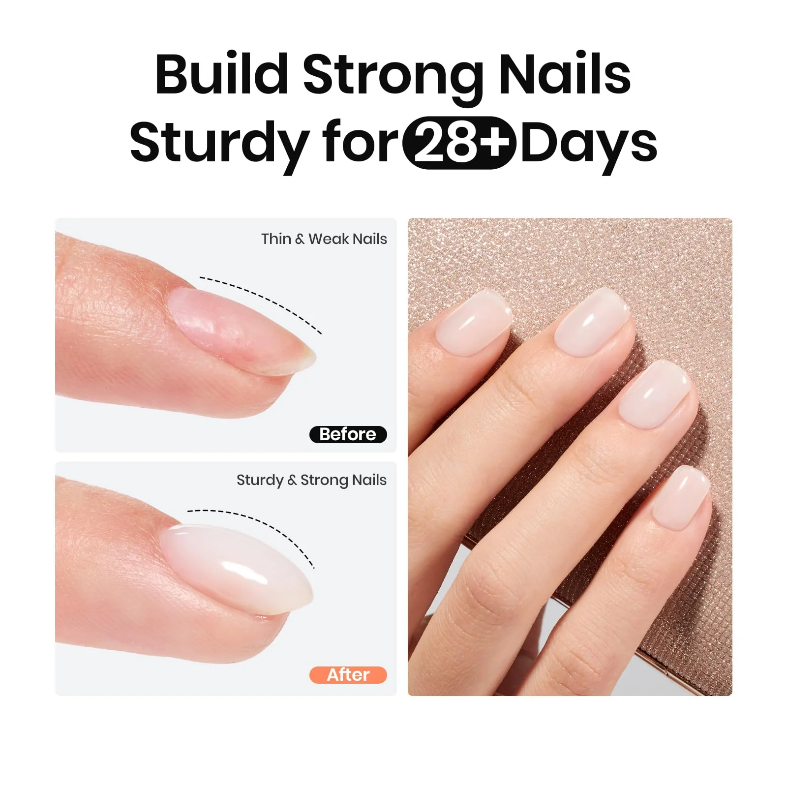 Milky White | Beetles Builder Gel For Nails 15ml Milky White Rubber Base Gel Polish - Image 5