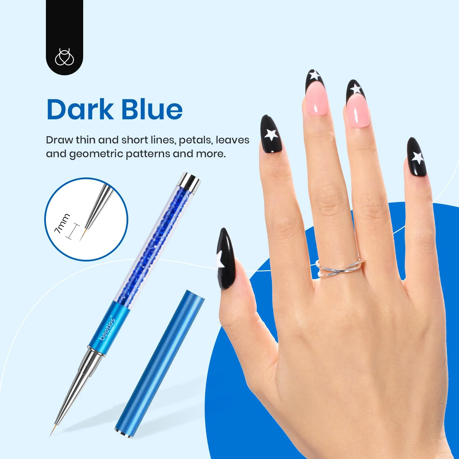 5-Piece Nail Art Liner Brush Set: Precision Gel Application - Image 5