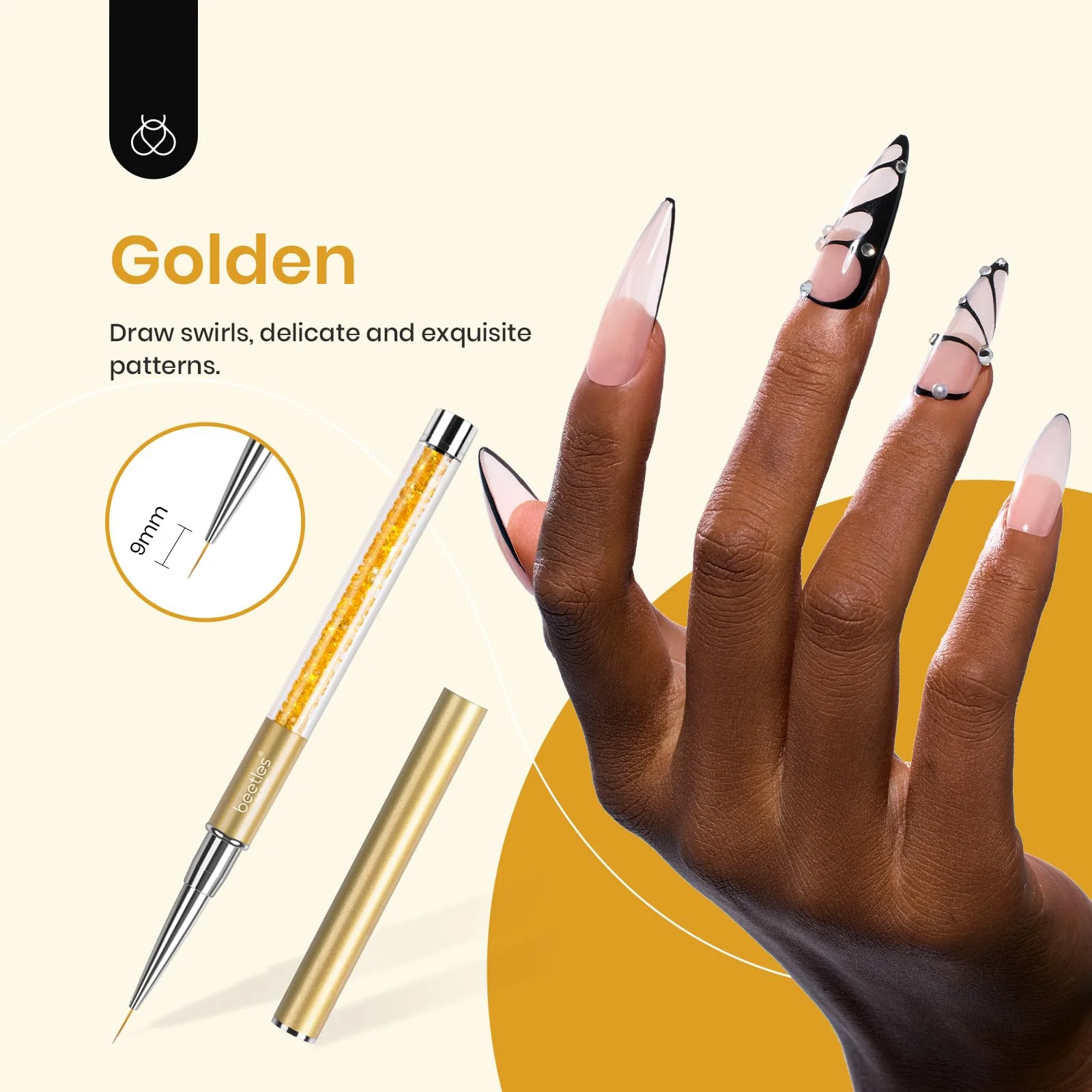 5-Piece Nail Art Liner Brush Set: Precision Gel Application - Image 6