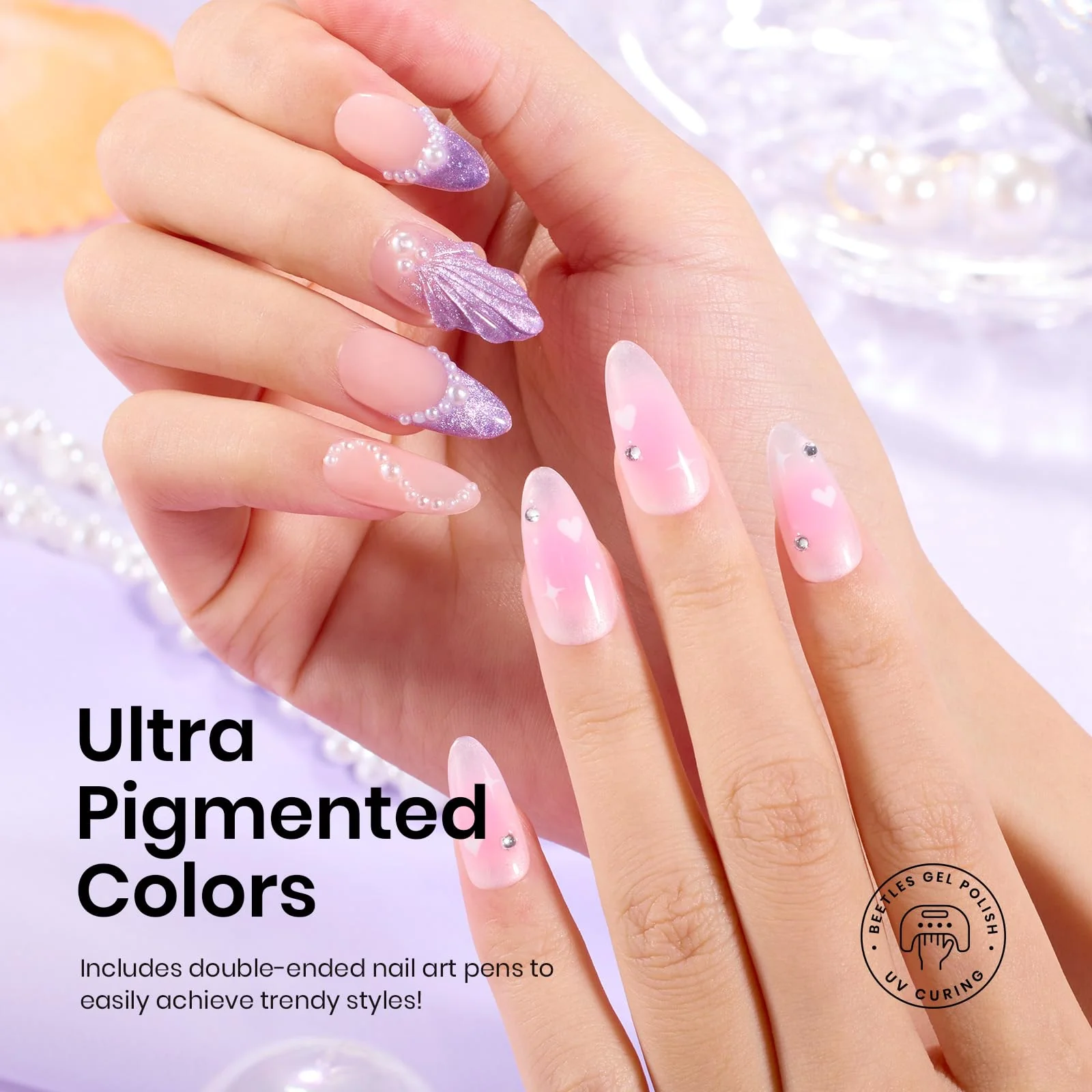 Pearl Shell Cat Eye Glitter 20 Gel Colors Set - Image 4