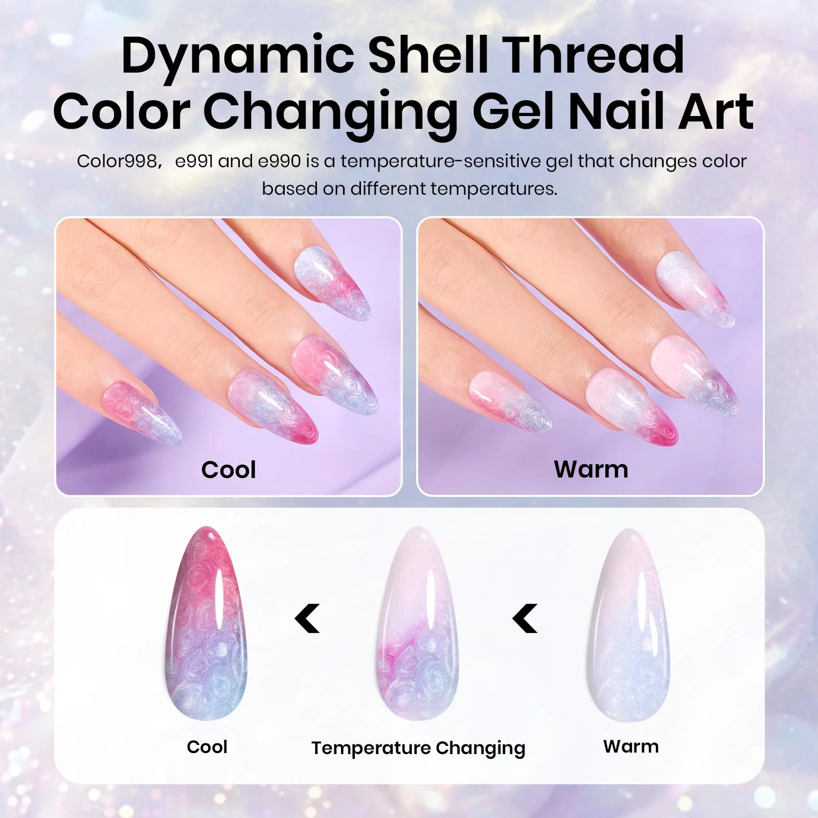 Pearl Shell Cat Eye Glitter 20 Gel Colors Set - Image 7