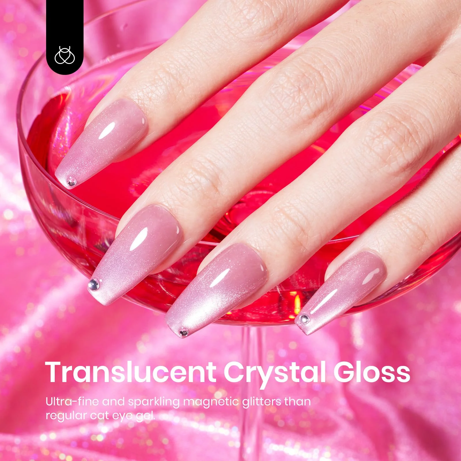 Pink Cat Eye |15ml Holographic Glitter Nail Gel Polish - Image 7