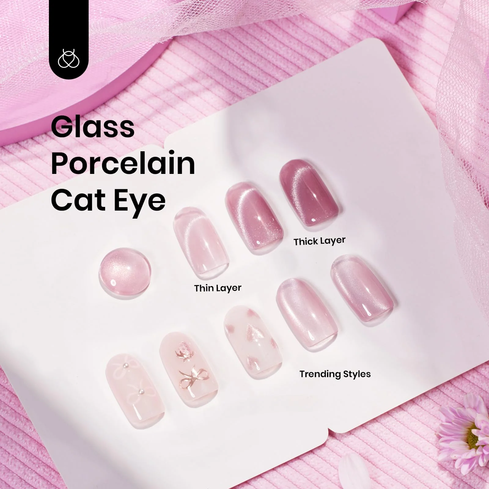 Pink Cat Eye |15ml Holographic Glitter Nail Gel Polish - Image 8