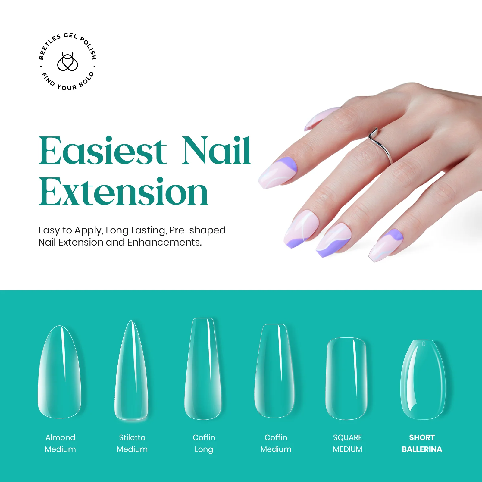 Gel Nail Tips Pre-shaped Extension System Clear False Nail | 500 pcs, 10 sizes - Image 15