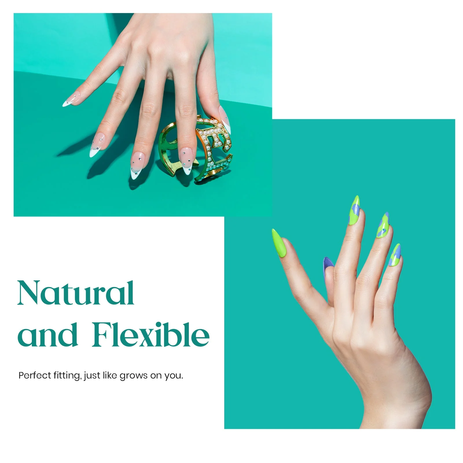 Gel Nail Tips Pre-shaped Extension System Clear False Nail | 500 pcs, 10 sizes - Image 29