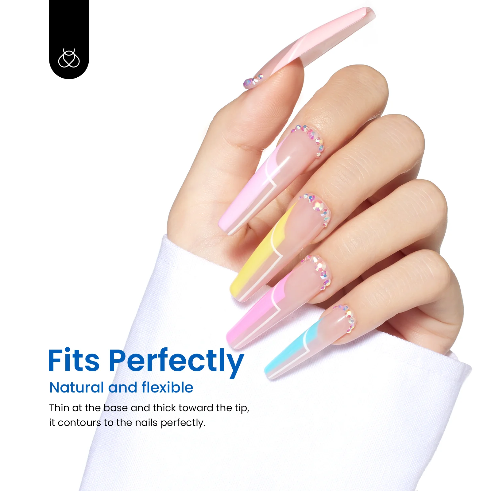 Gel Nail Tips Pre-shaped Extension System Clear False Nail | 500 pcs, 10 sizes - Image 34