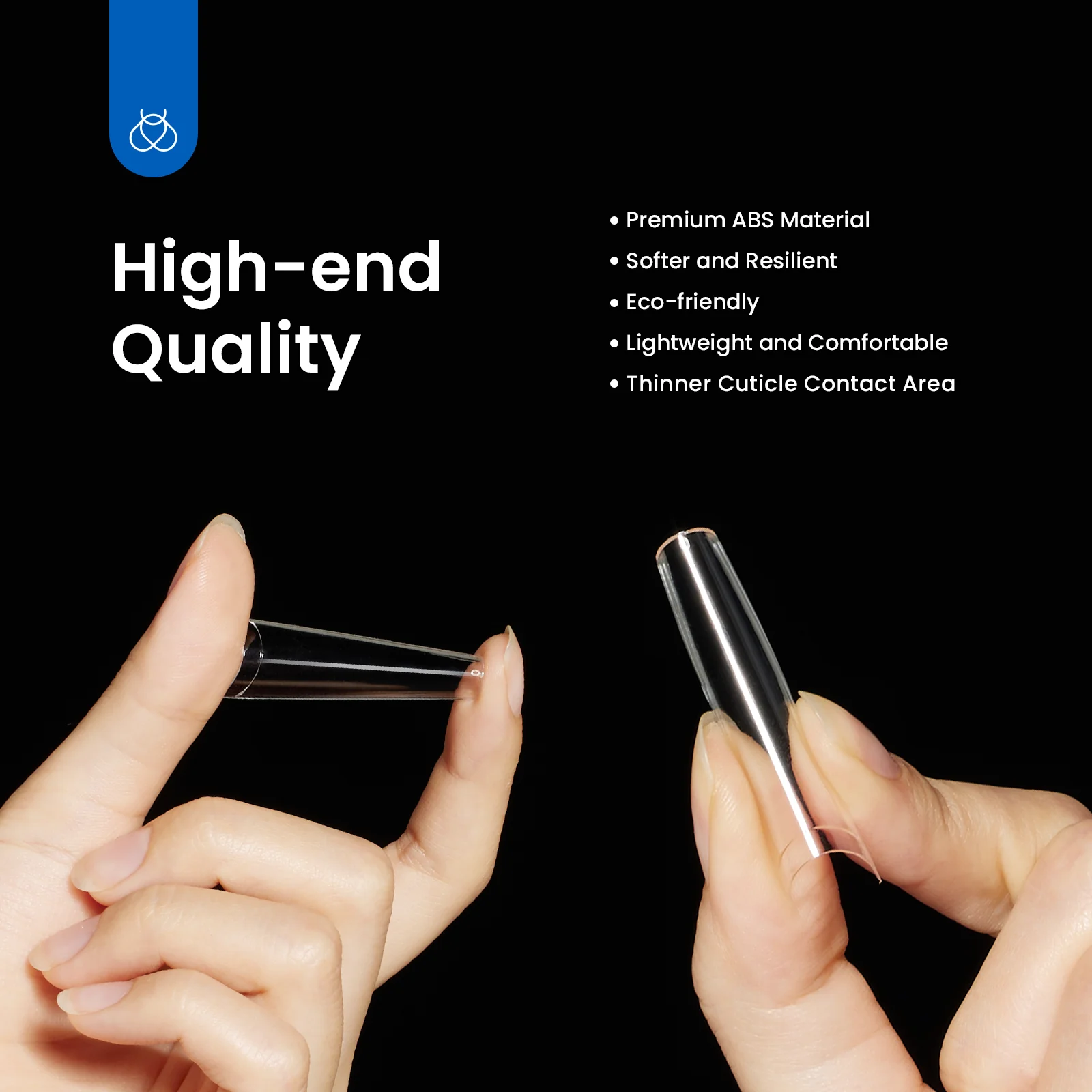 Gel Nail Tips Pre-shaped Extension System Clear False Nail | 500 pcs, 10 sizes - Image 35