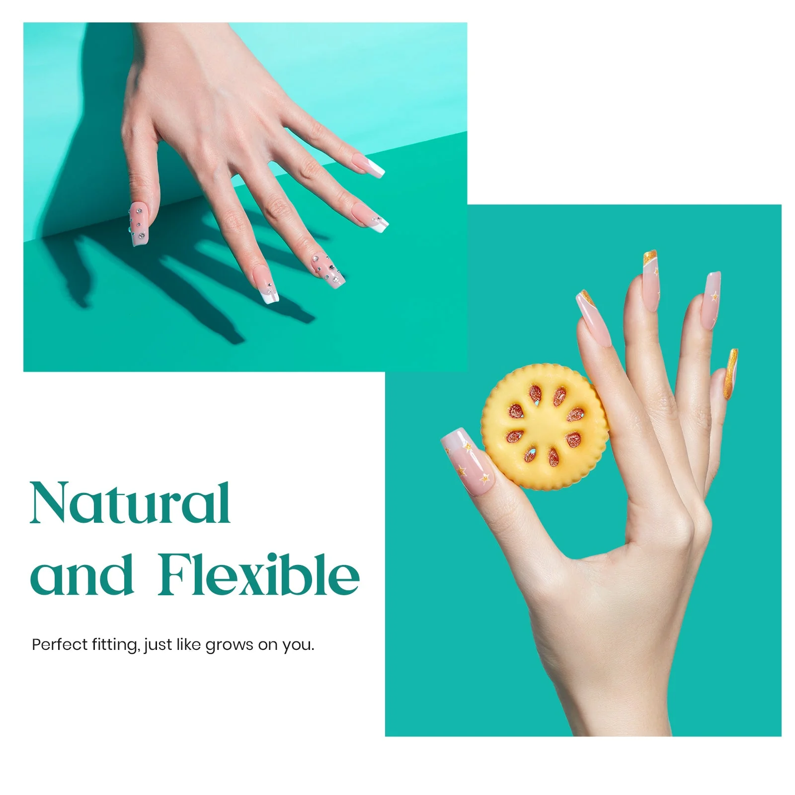 Gel Nail Tips Pre-shaped Extension System Clear False Nail | 500 pcs, 10 sizes - Image 6