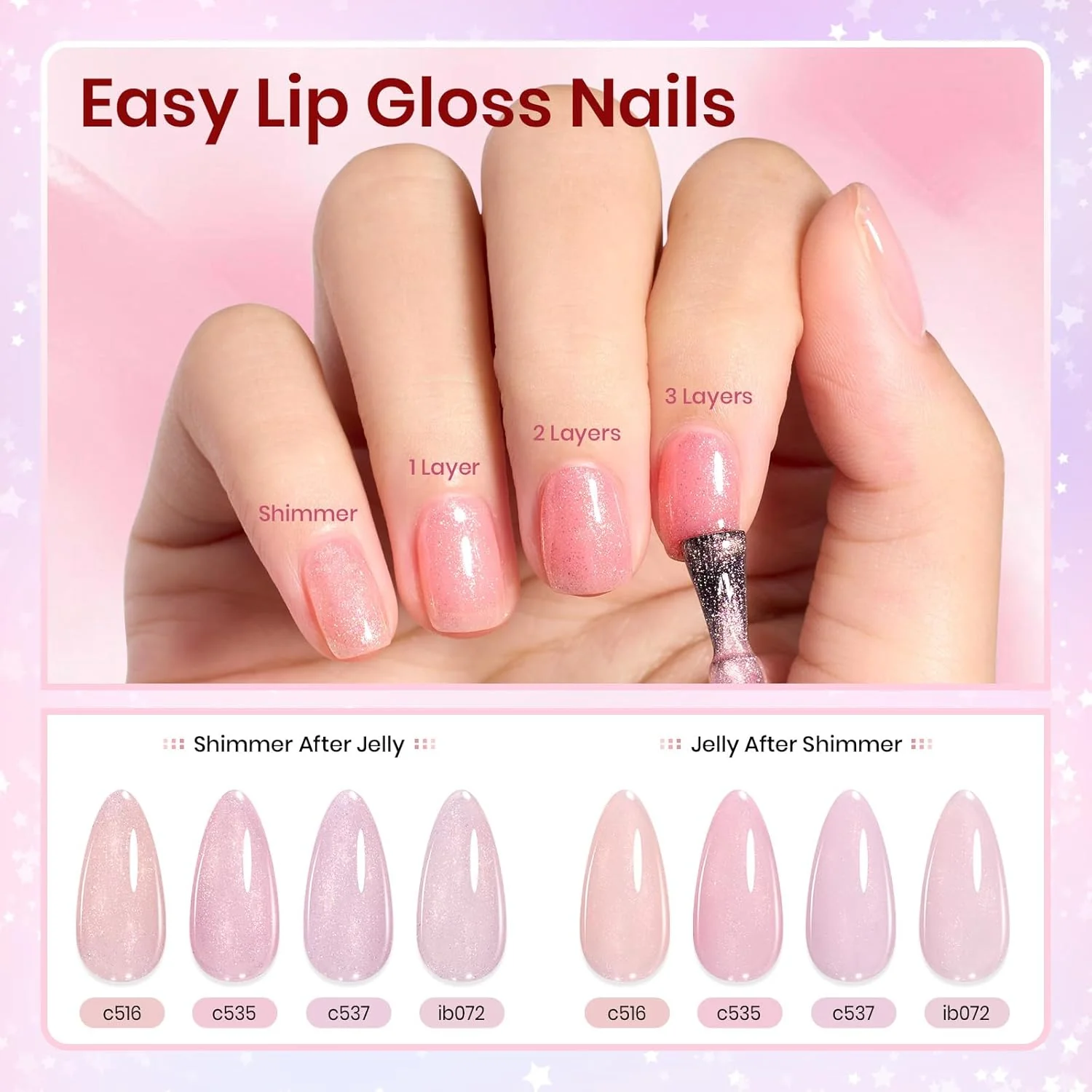 Pristine Grace-20 Gel Colors Set with Top and Base Coat (5ml/Each) - Image 5