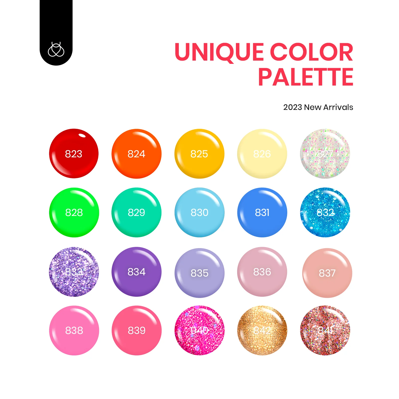 Rainbow- 20 Gel Colors Set with Top and Base Coat (5ml/Each) - Image 3