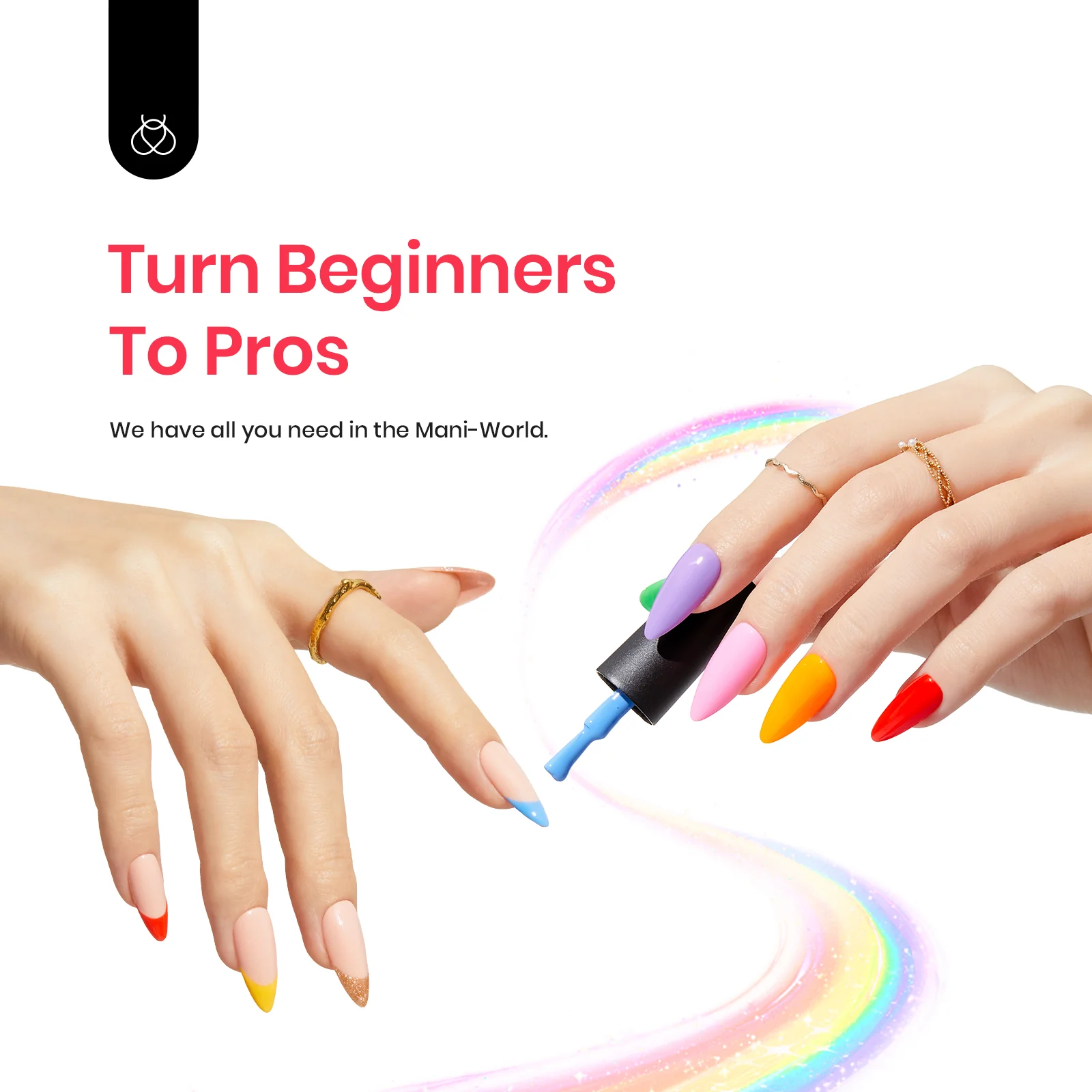 Rainbow- 20 Gel Colors Set with Top and Base Coat (5ml/Each) - Image 4