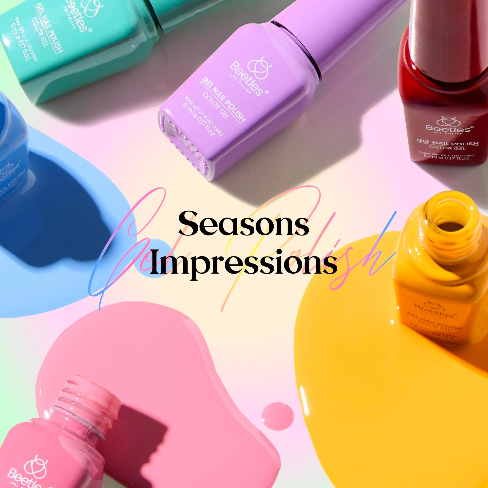 Seasons Impressions Color Bottle Gel - Spring Nails 25 Colors One Color One Print Gel Nail Polish Set - Image 6