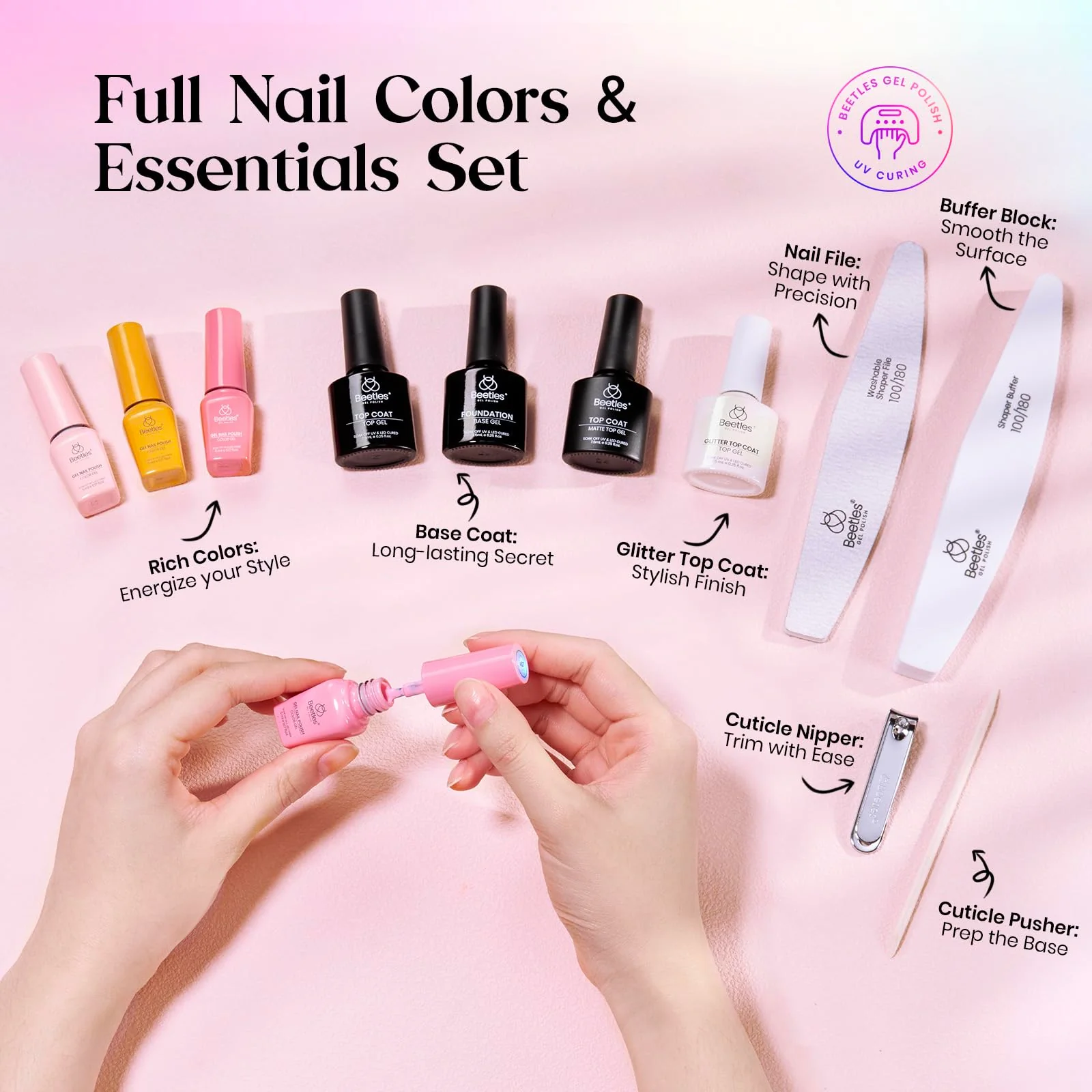 Seasons Impressions Color Bottle Gel - Spring Nails 25 Colors One Color One Print Gel Nail Polish Set - Image 7