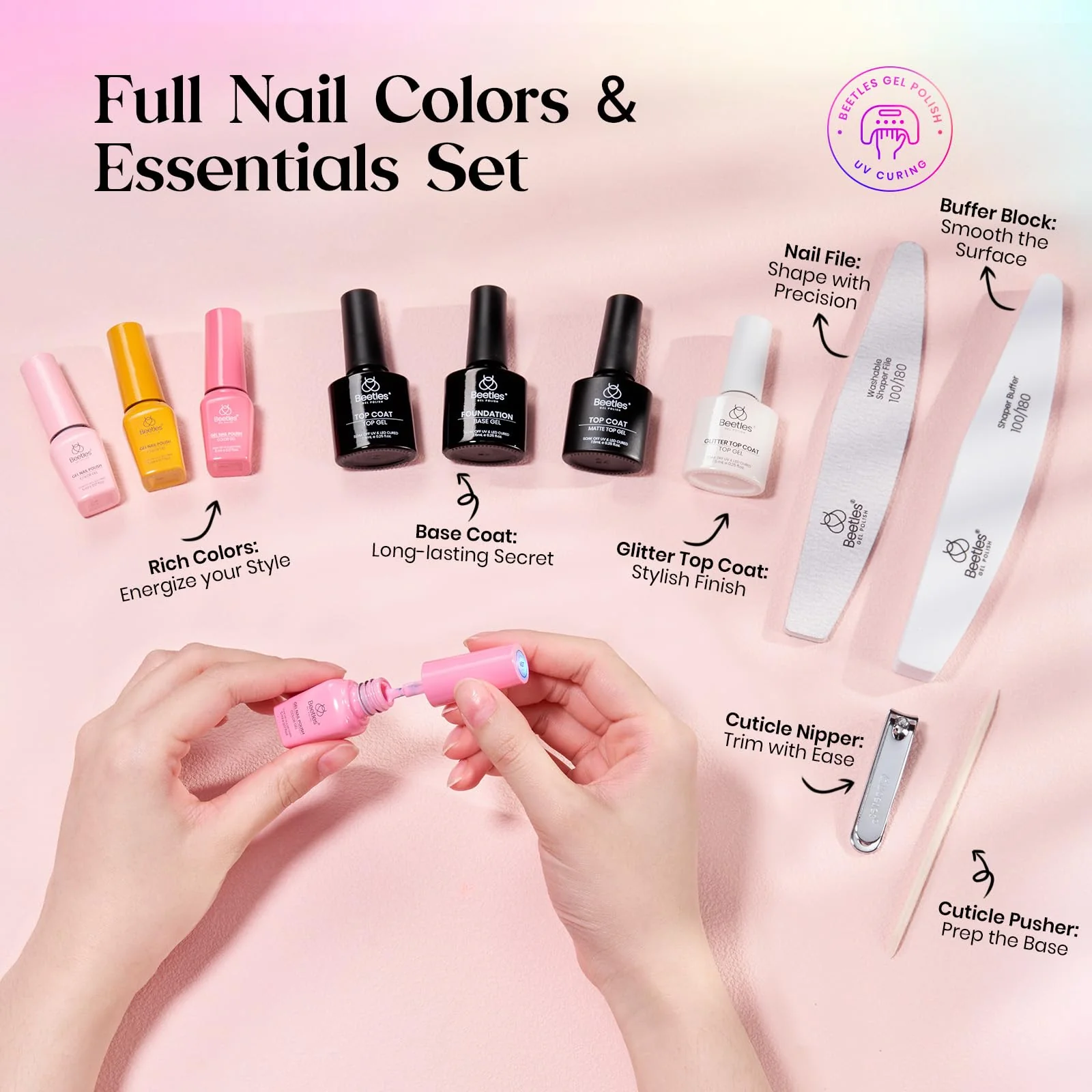 Shifting Lights - 36 Colors Brown Glitter Fall Gel Nail Polish Kit - Image 5