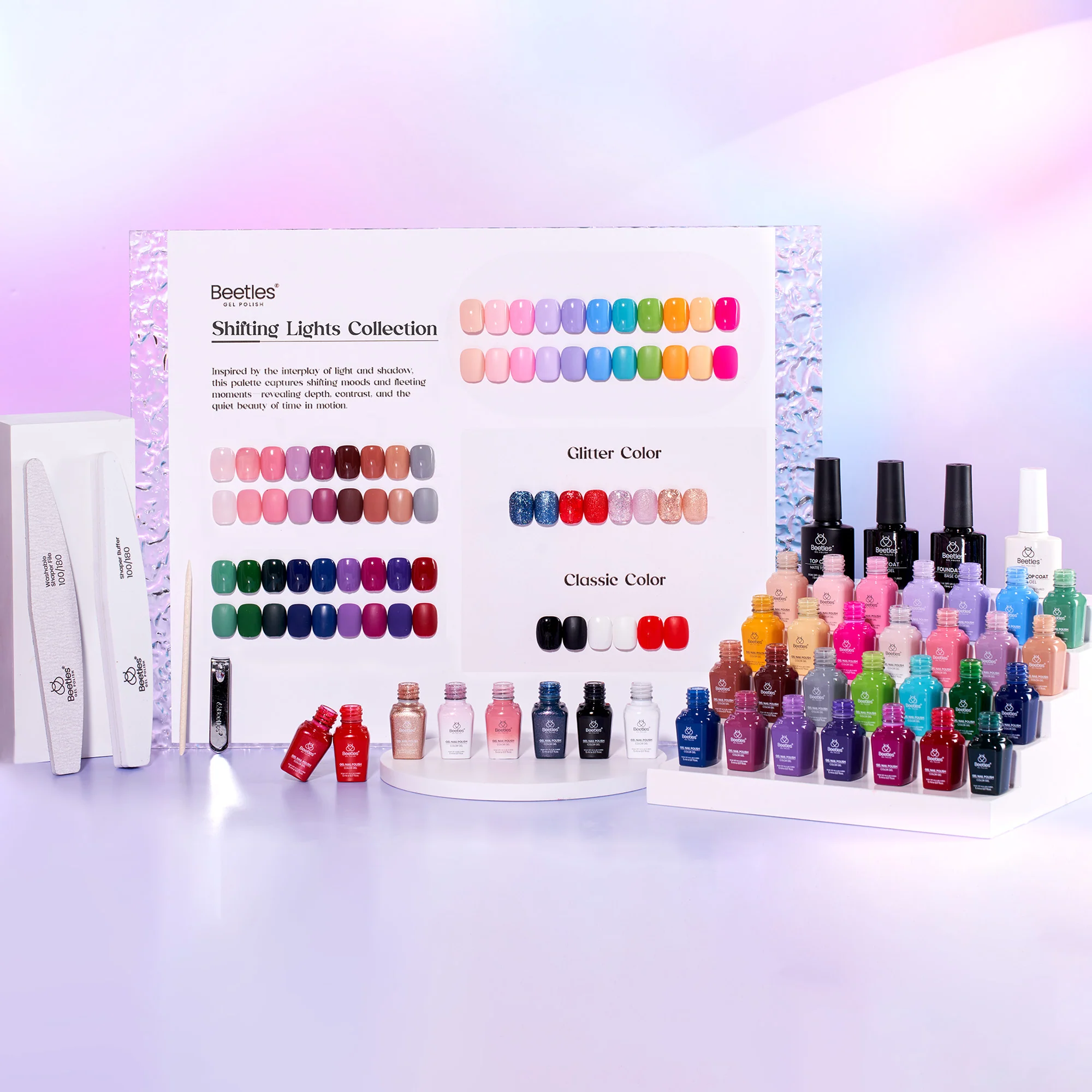 Shifting Lights - 36 Colors Brown Glitter Fall Gel Nail Polish Kit - Image 7
