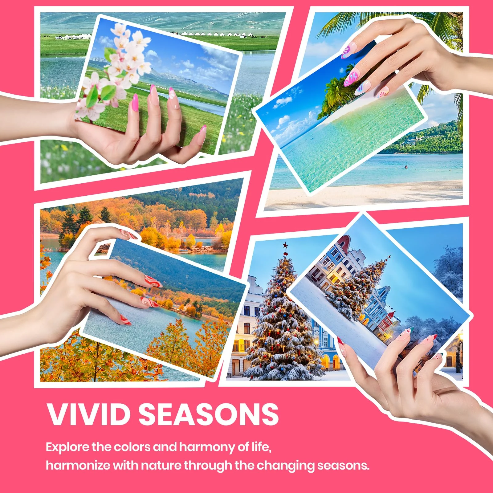 Vivid Seasons Manicure Kit: Spring Nails 35 Gel Colors, Tools, Accessories, and Care Essentials - Image 3