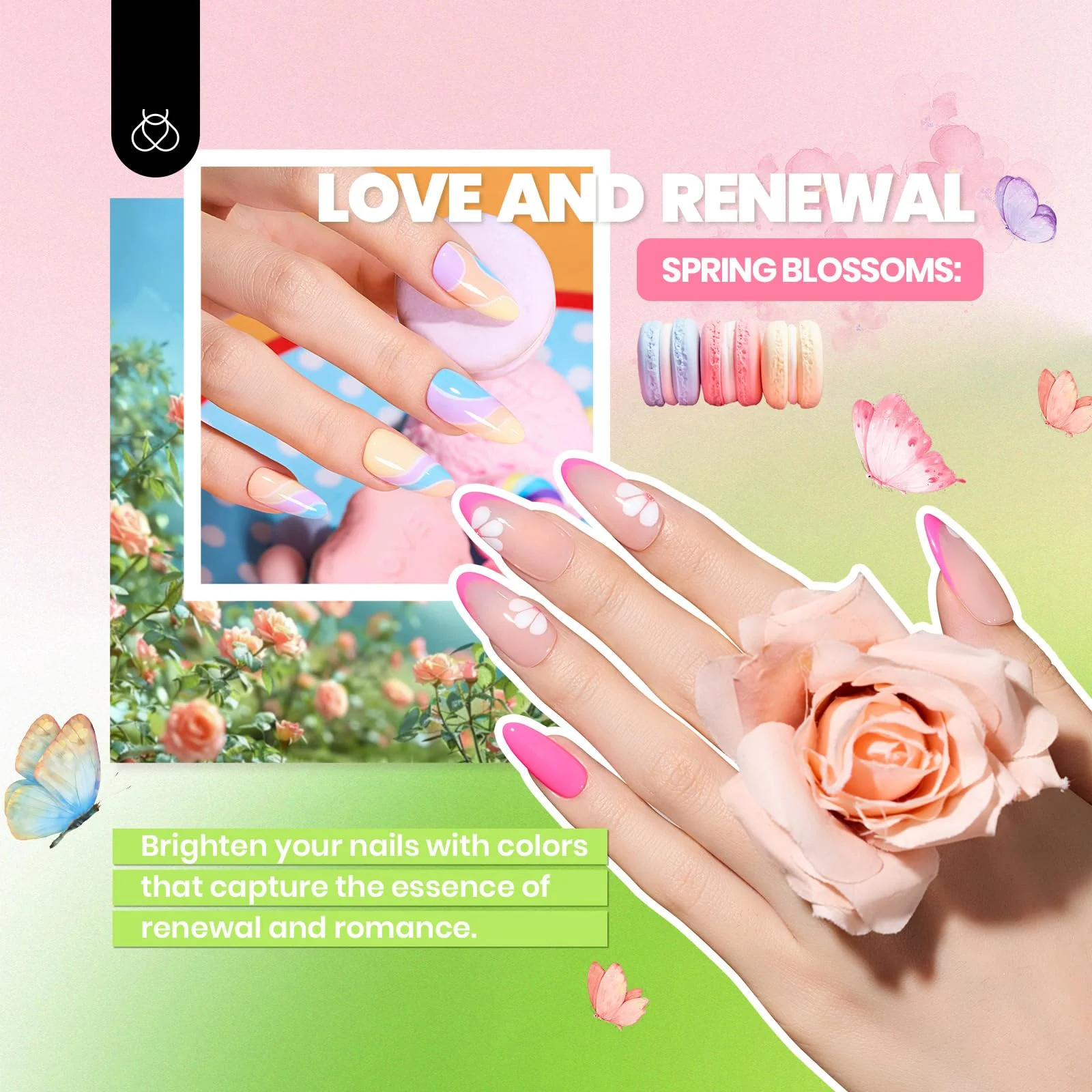 Vivid Seasons Manicure Kit: Spring Nails 35 Gel Colors, Tools, Accessories, and Care Essentials - Image 4