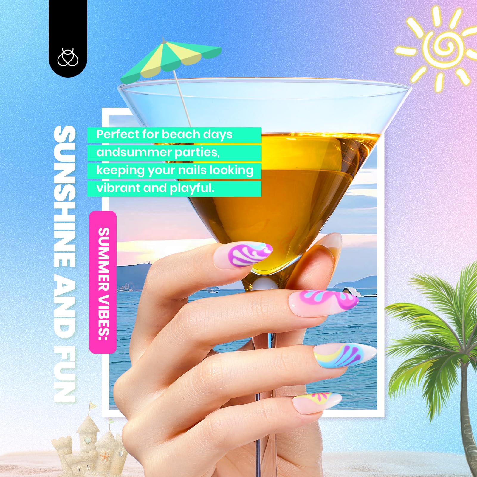 Vivid Seasons Manicure Kit: Spring Nails 35 Gel Colors, Tools, Accessories, and Care Essentials - Image 5