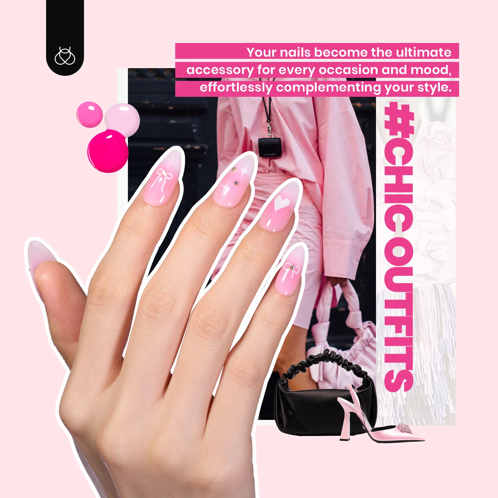 Chic Outfits Beauty Kit: 45 Colors Nail Art Gels, Tools, Accessories, Care Essentials, and Eyelashes - Image 3