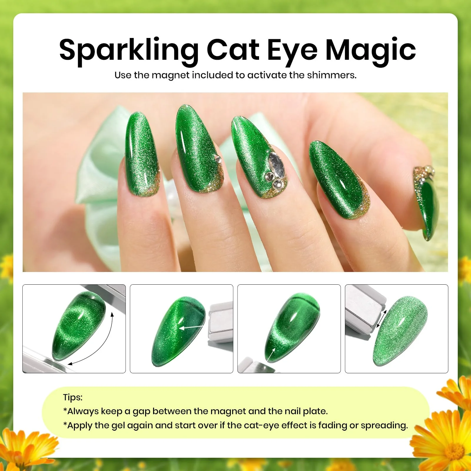 Summer Beats | 6 Colors Spring Nails Jelly Cat Eye Glitter Gel Polish Set - Image 4