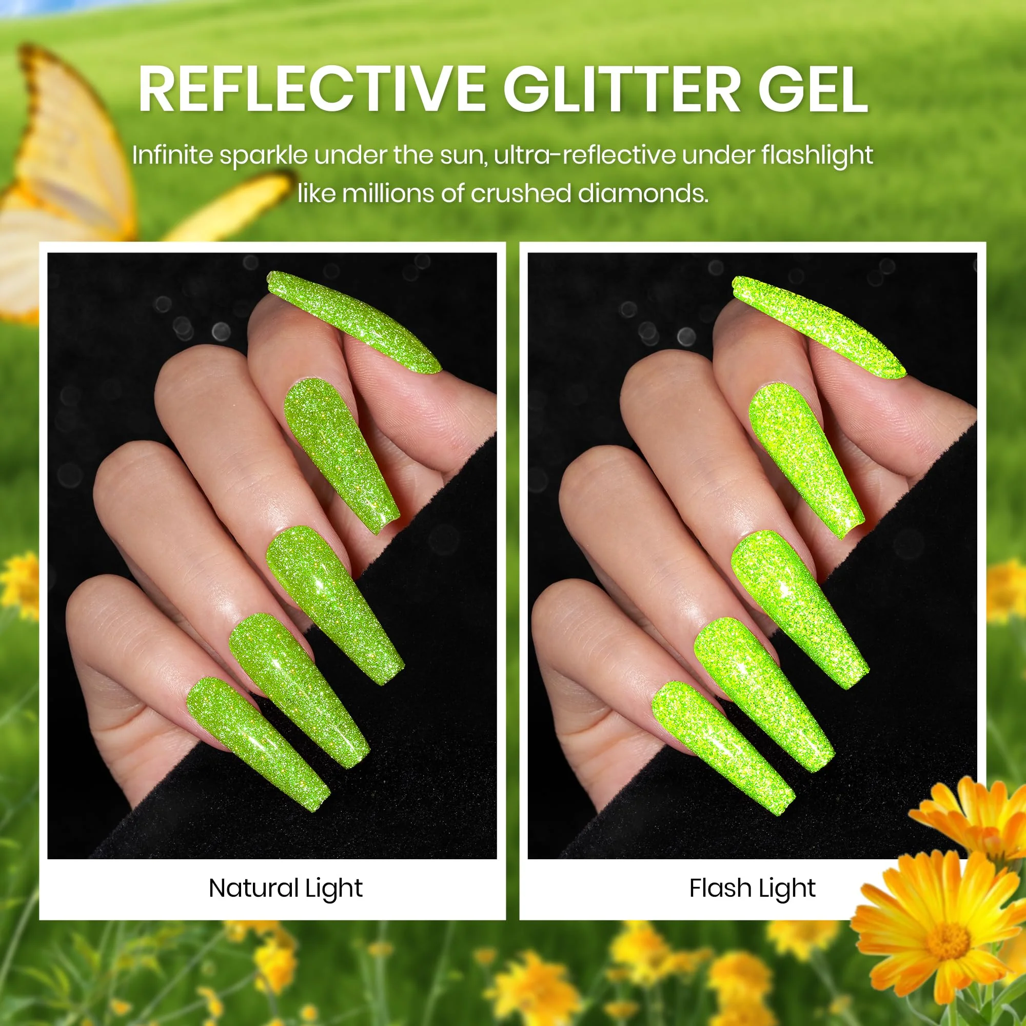 Summer Beats | 6 Colors Spring Nails Jelly Cat Eye Glitter Gel Polish Set - Image 5