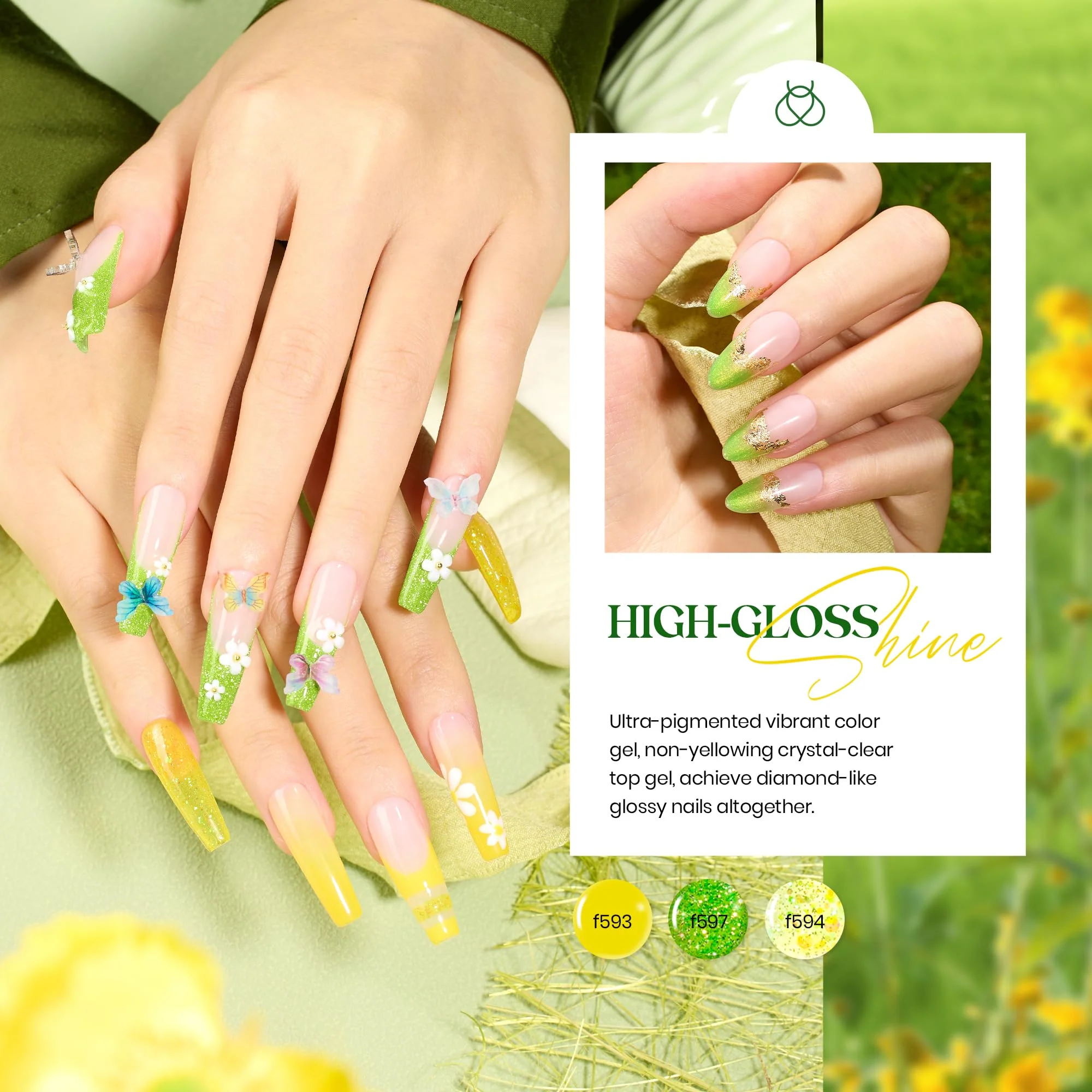 Summer Beats | 6 Colors Spring Nails Jelly Cat Eye Glitter Gel Polish Set - Image 6