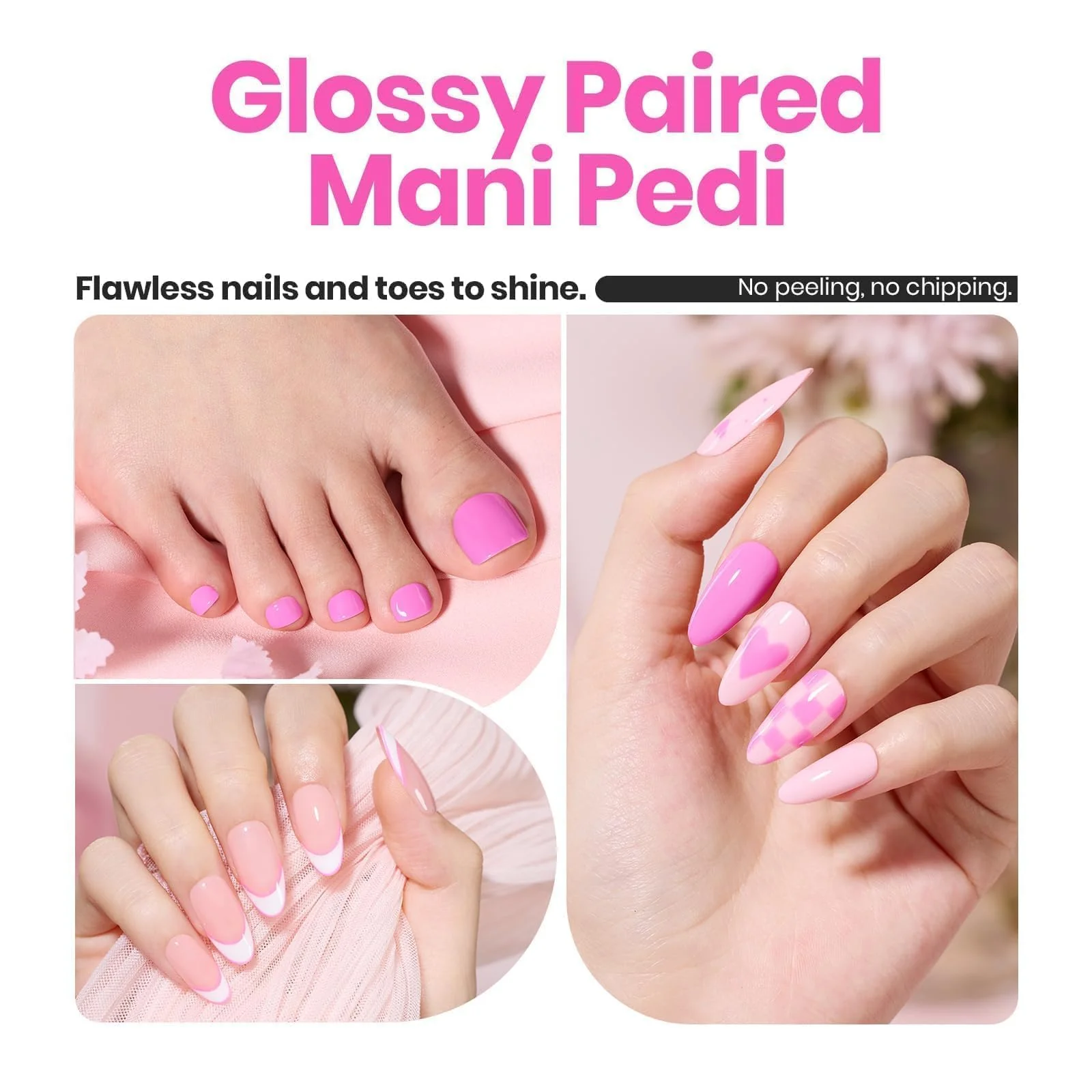 Sweet Rose Spring Nails  | Matching Gel Polish + Nail Polish(each 15ml) - Image 3