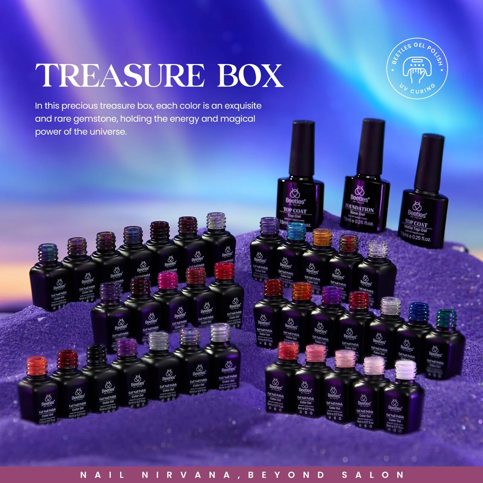 Treasure Box- 36 Cat Eyes Colors Gel Nail Polish Nail Gift Set - Image 3