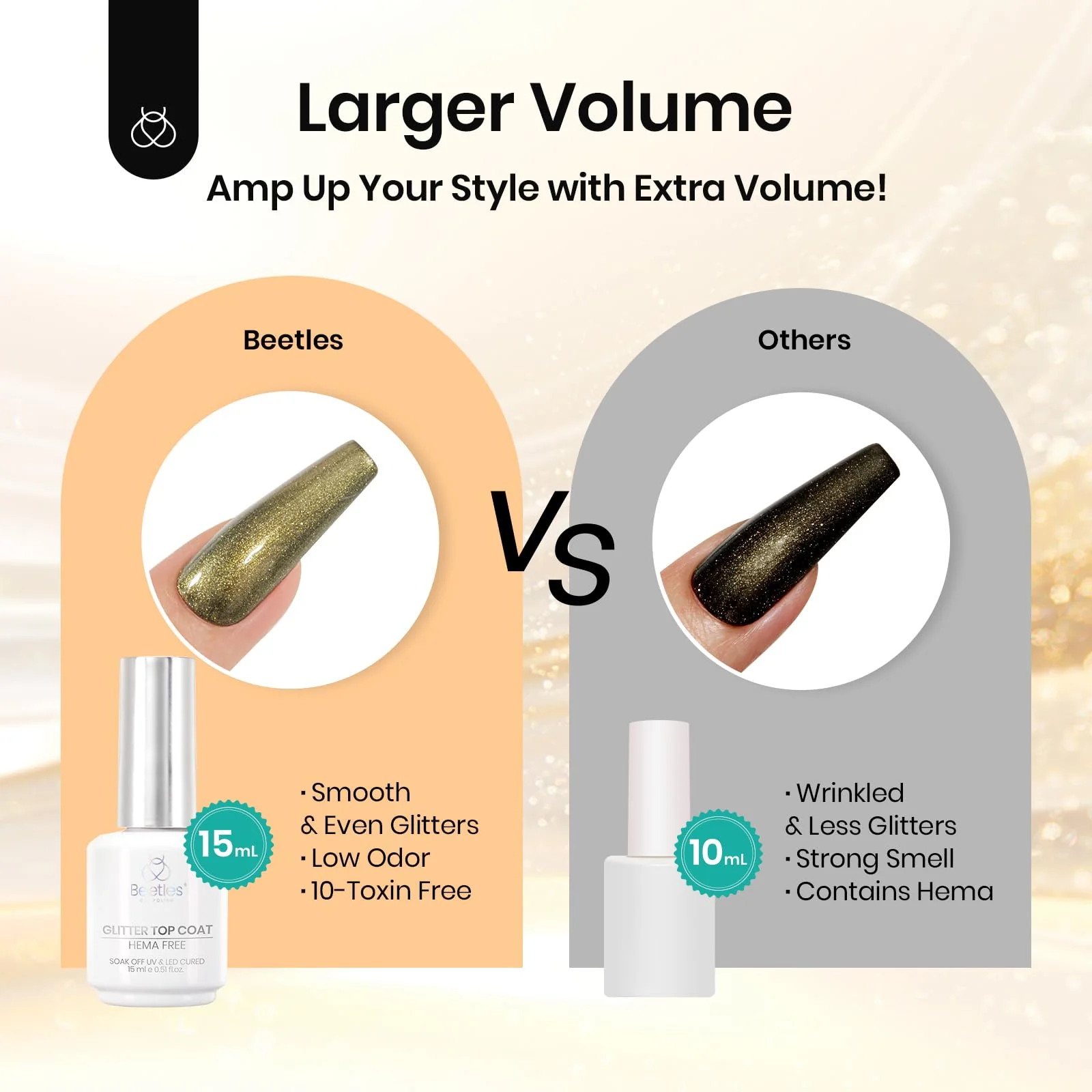 Upgraded Hema Free Pearl Glitter Top Coat 15ML - Image 6